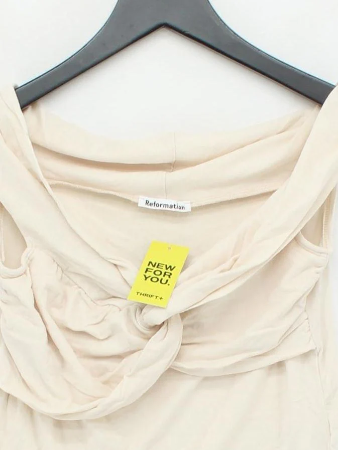 Reformation Women's Top S Cream Lyocell Modal with Spandex Basic - Image 3