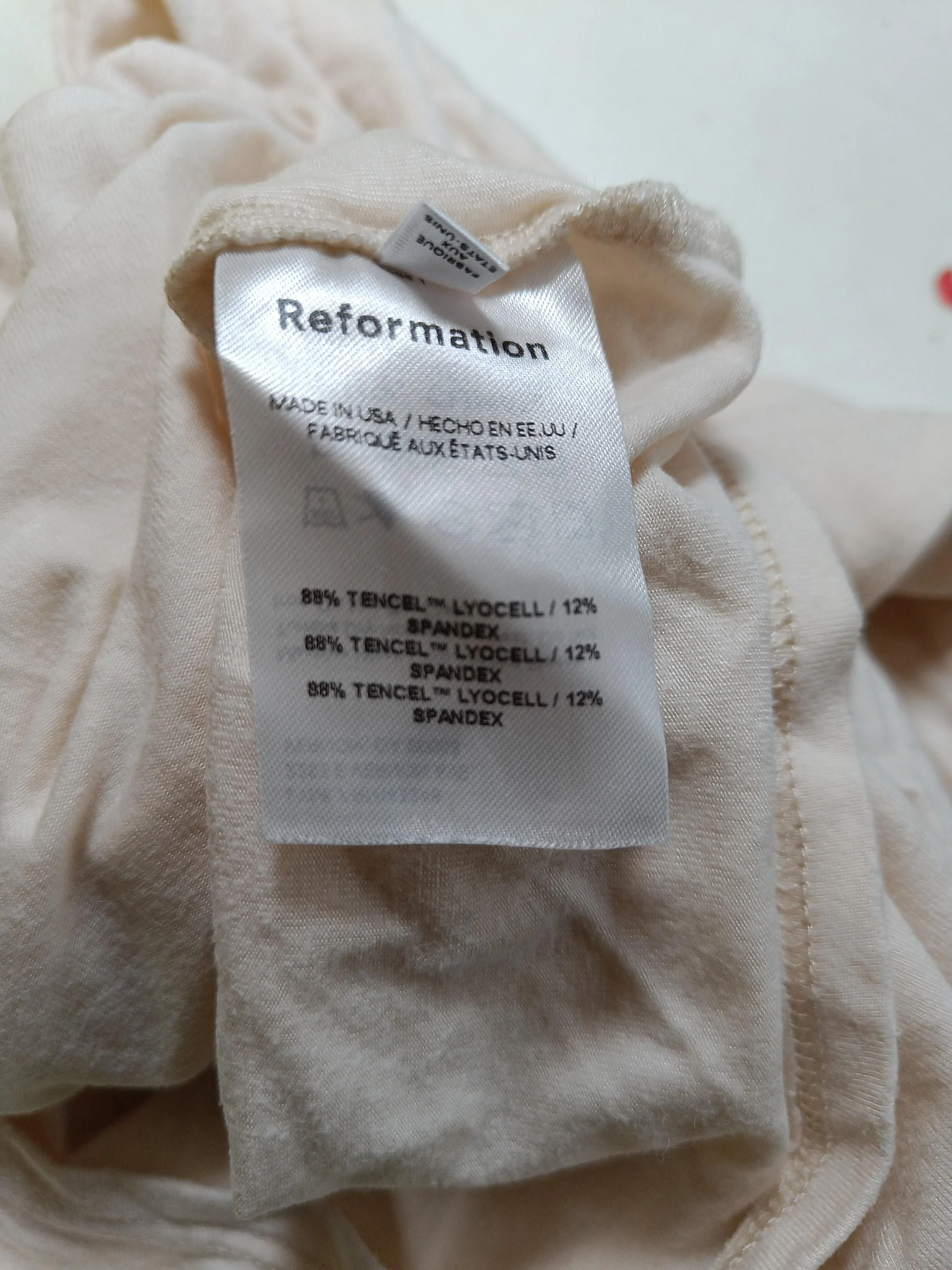Reformation Women's Top S Cream Lyocell Modal with Spandex Basic - Image 6