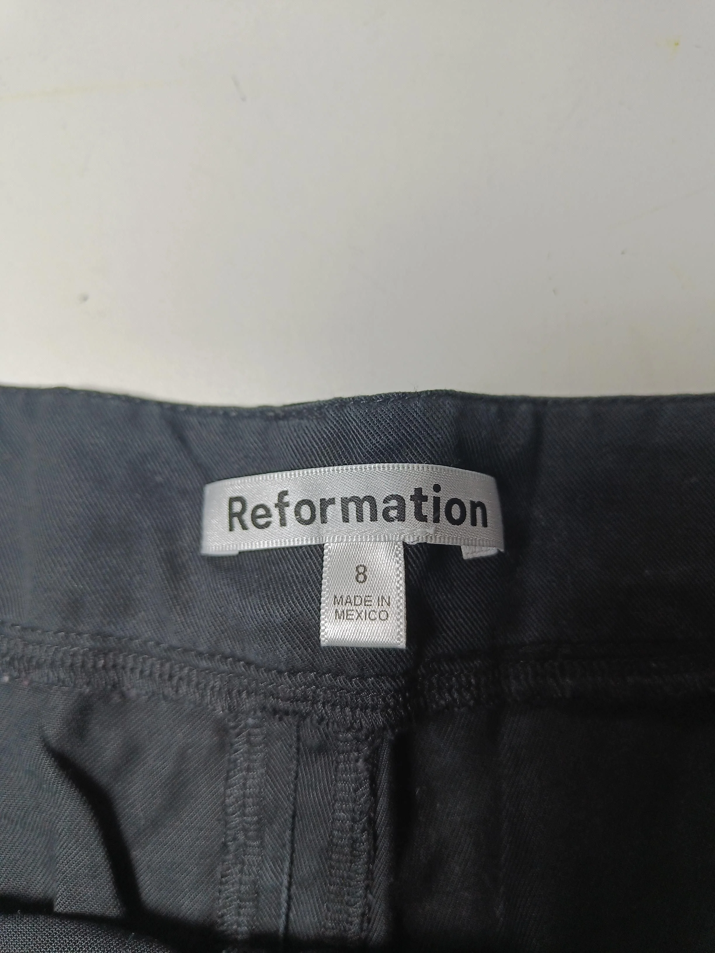 Reformation Women's Trousers UK 10 Black 100% Other Wide-Leg Chino - Image 5
