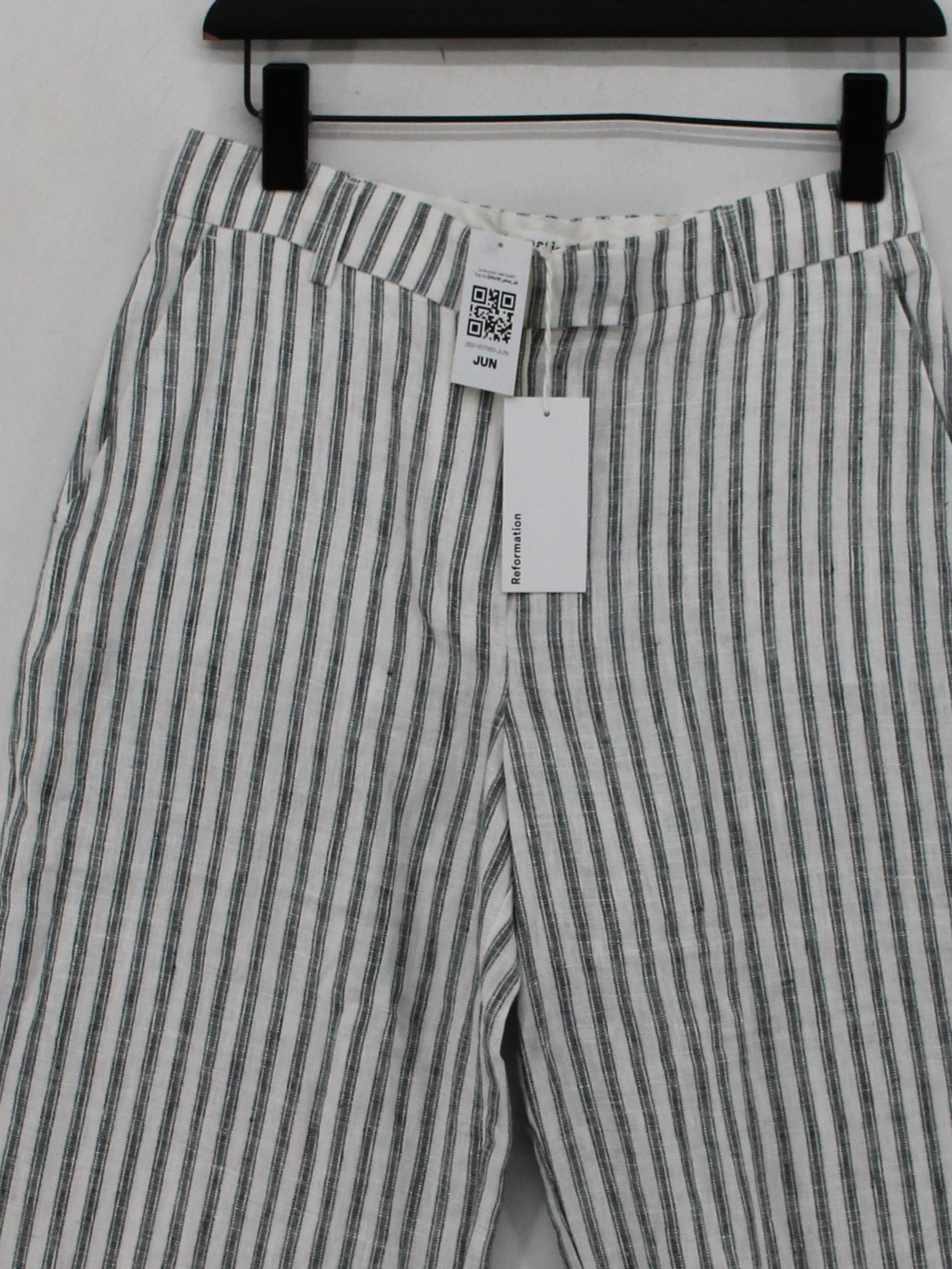 Reformation Women's Trousers UK 8 Multi Linen with Rayon Cropped - Image 3