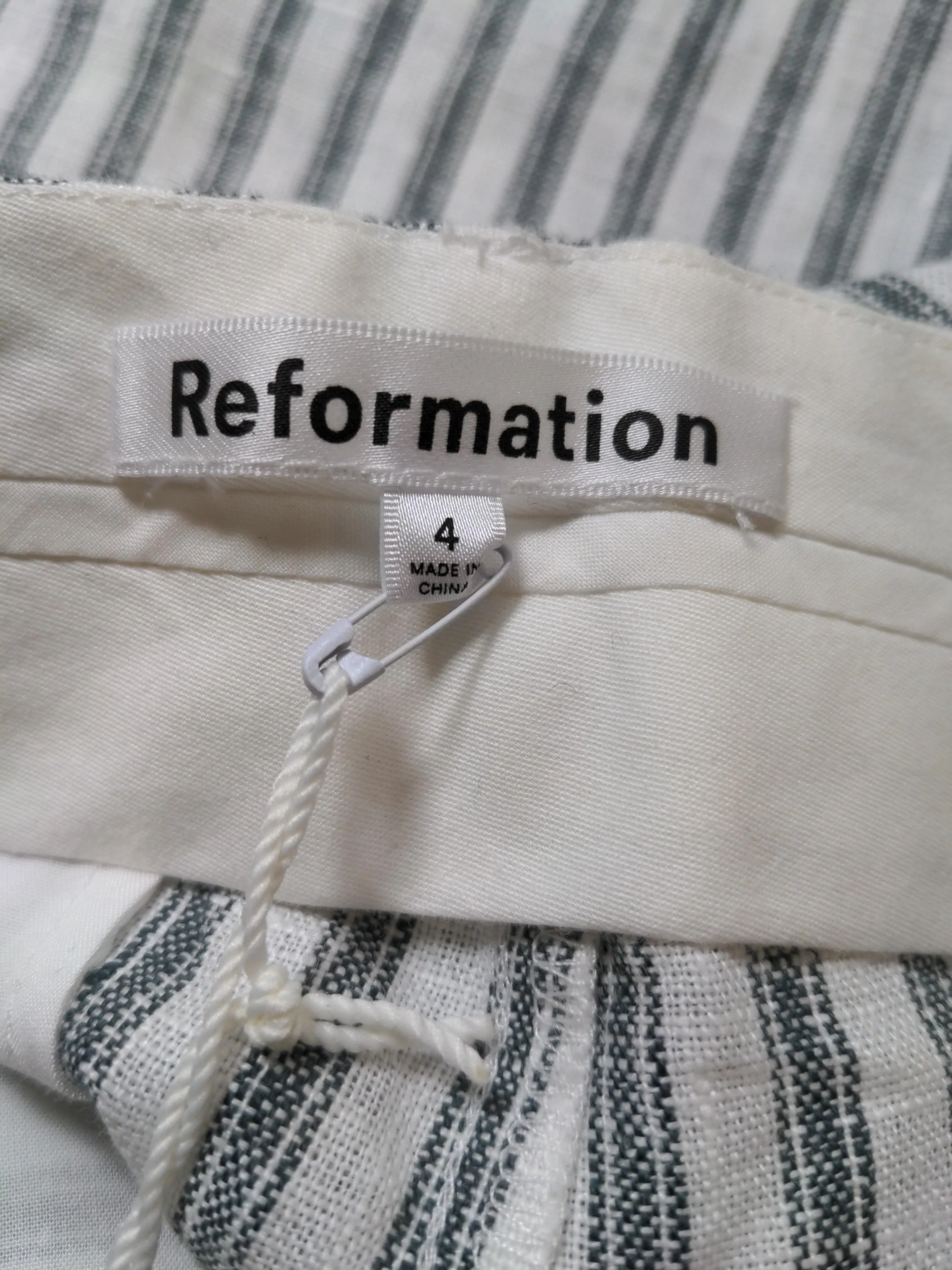 Reformation Women's Trousers UK 8 Multi Linen with Rayon Cropped - Image 5