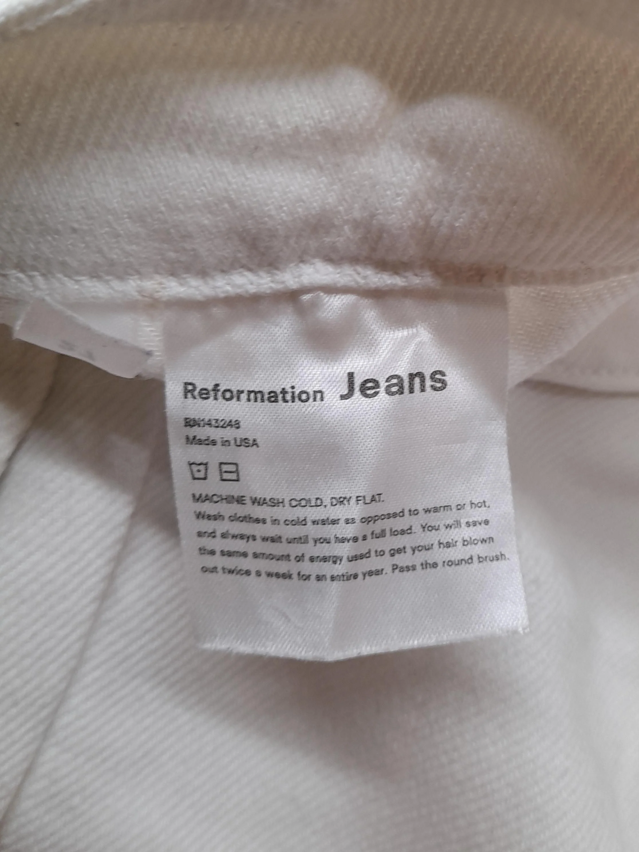 Reformation Women's Trousers W 27 in White 100% Cotton Straight Chino - Image 5