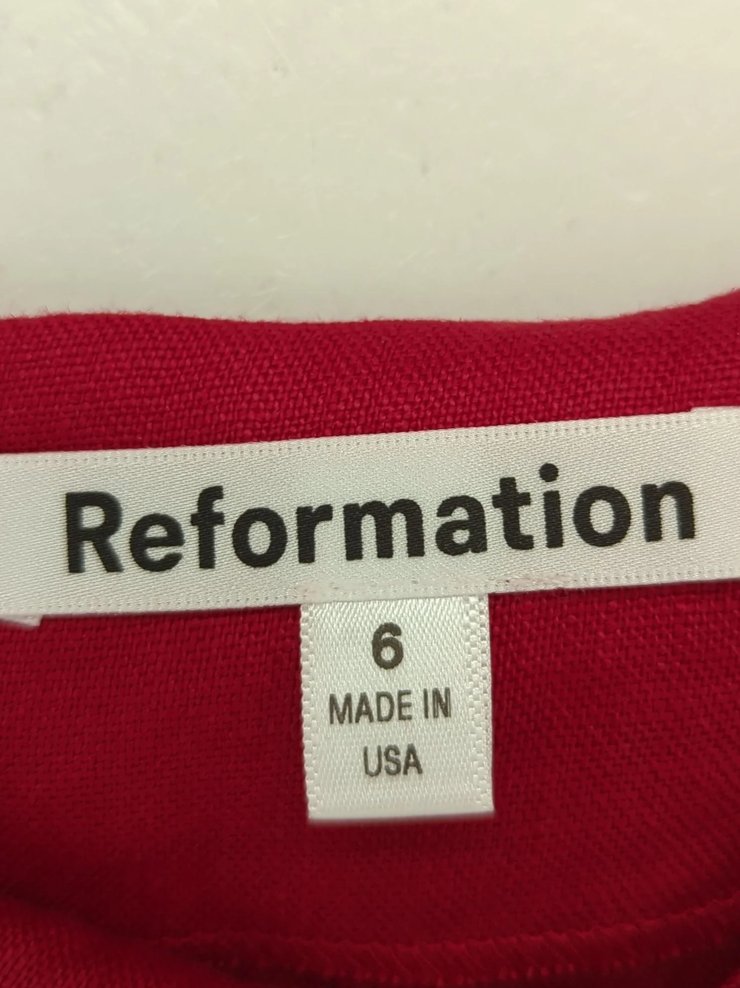 Reformation Women's Two Piece Suit UK 10 Red Linen - Image 6