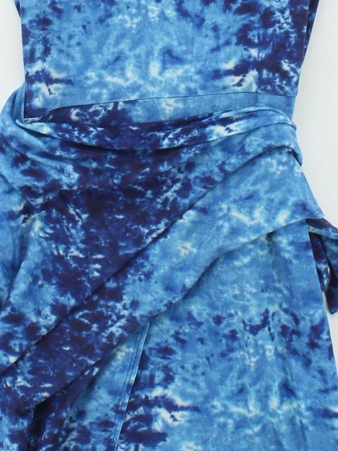Reformation Wrap Midi Dress S in Blue - Image 3