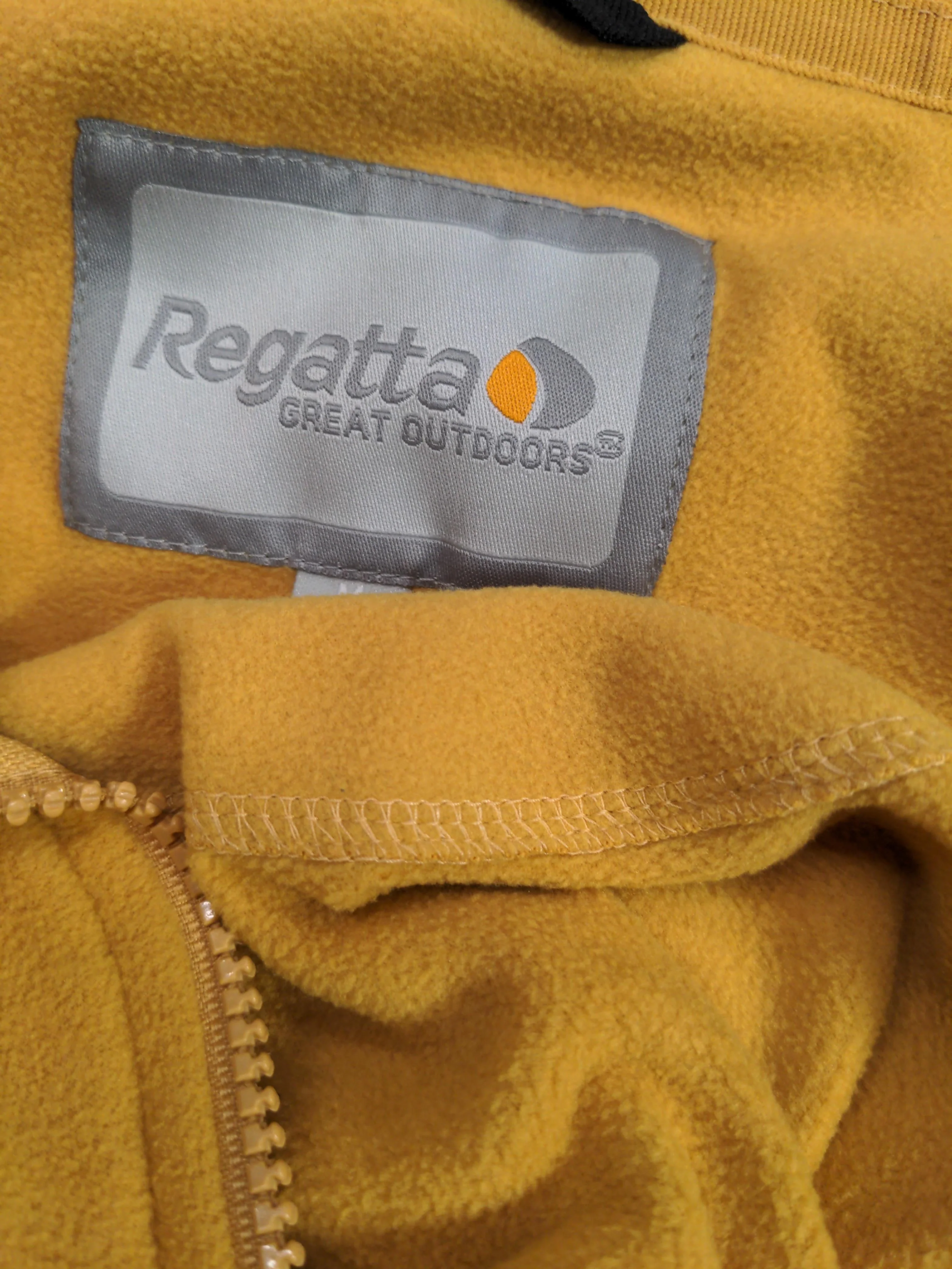 Regatta Men's Jumper M Yellow 100% Polyester Collared Pullover - Image 5