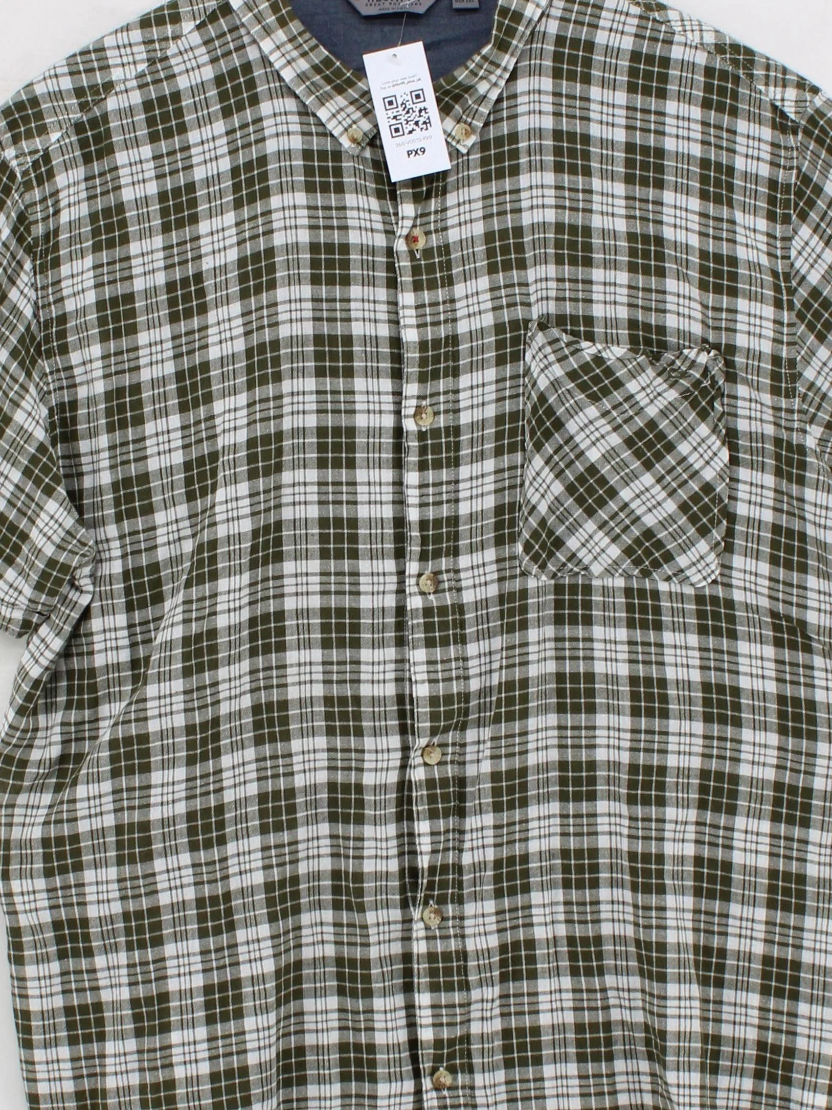 Regatta Men's Shirt XXL Green Checkered 100% Cotton Basic - Image 3