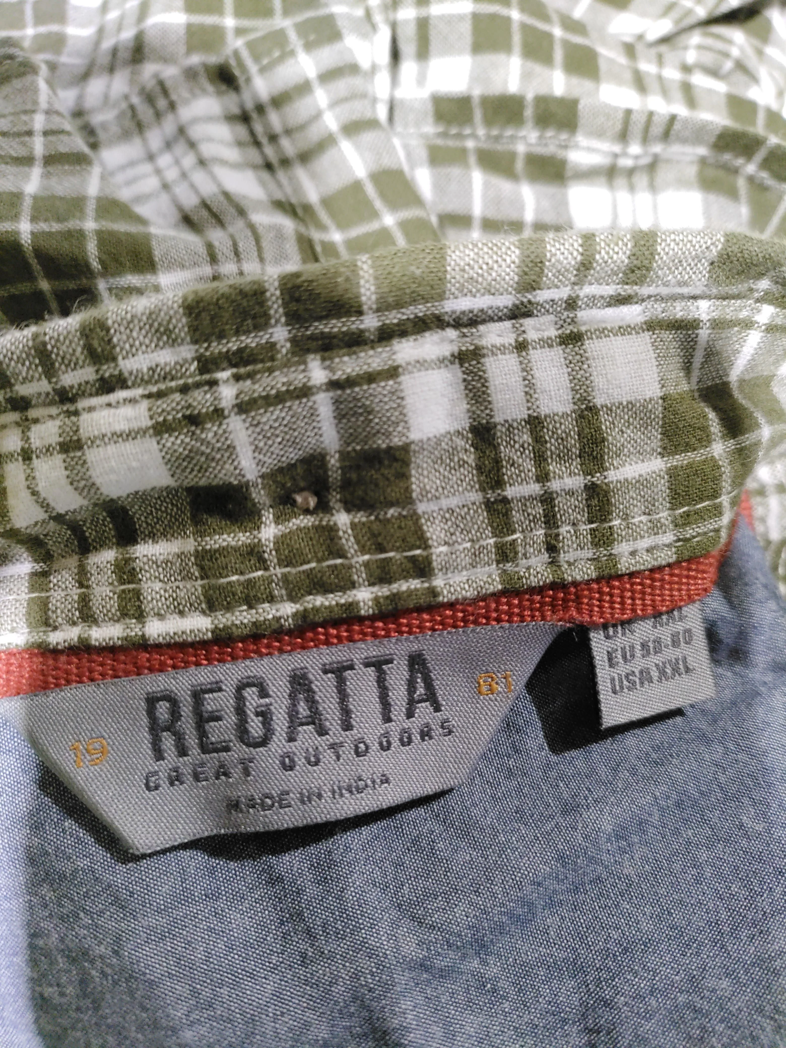 Regatta Men's Shirt XXL Green Checkered 100% Cotton Basic - Image 5