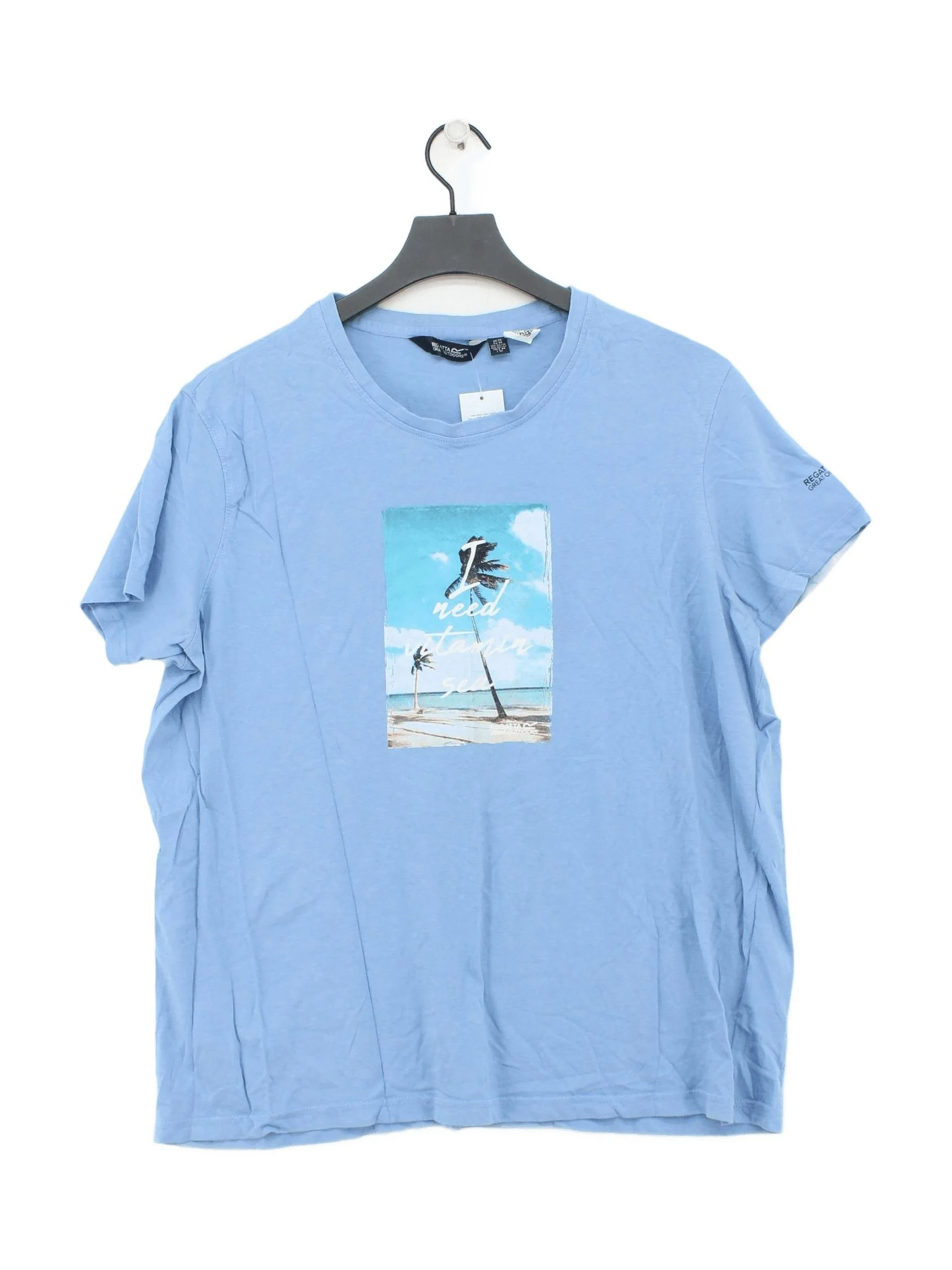 Regatta Men's T-Shirt L Blue Graphic 100% Other Basic