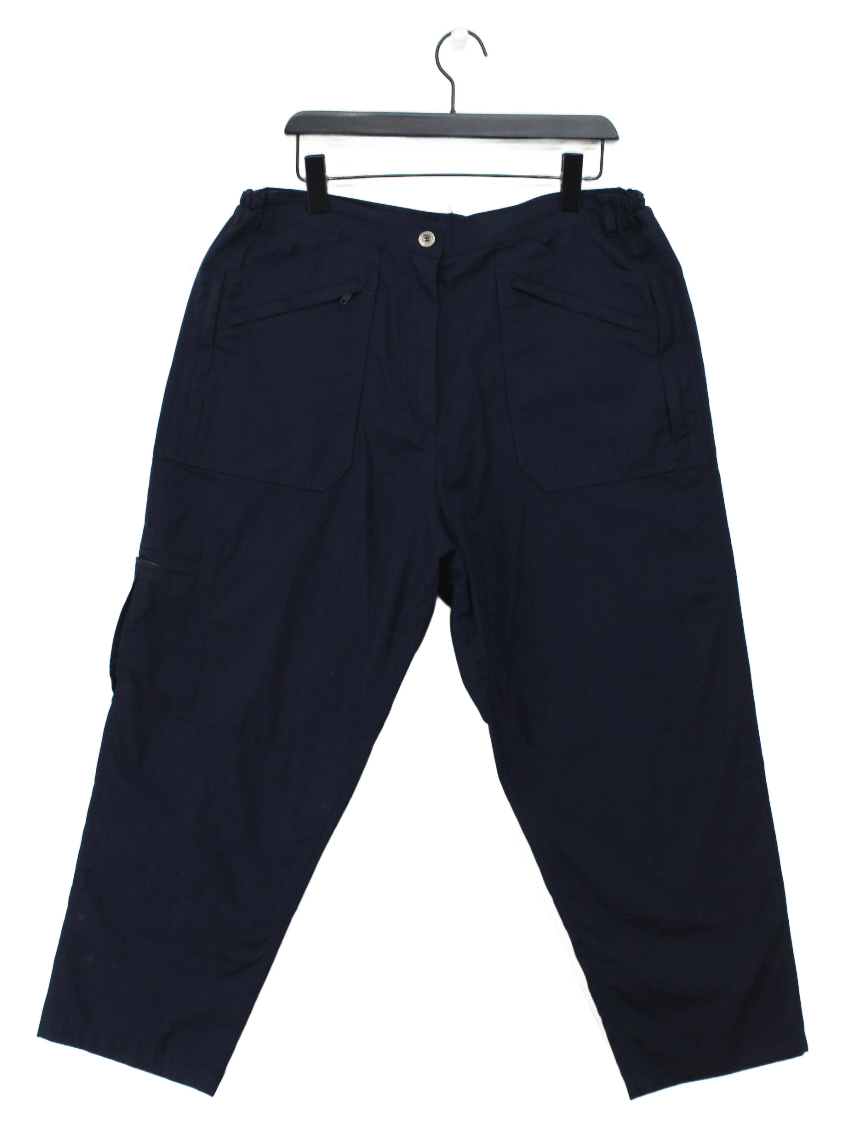 Regatta Men's Trousers S Blue Polyester with Cotton Straight Capri