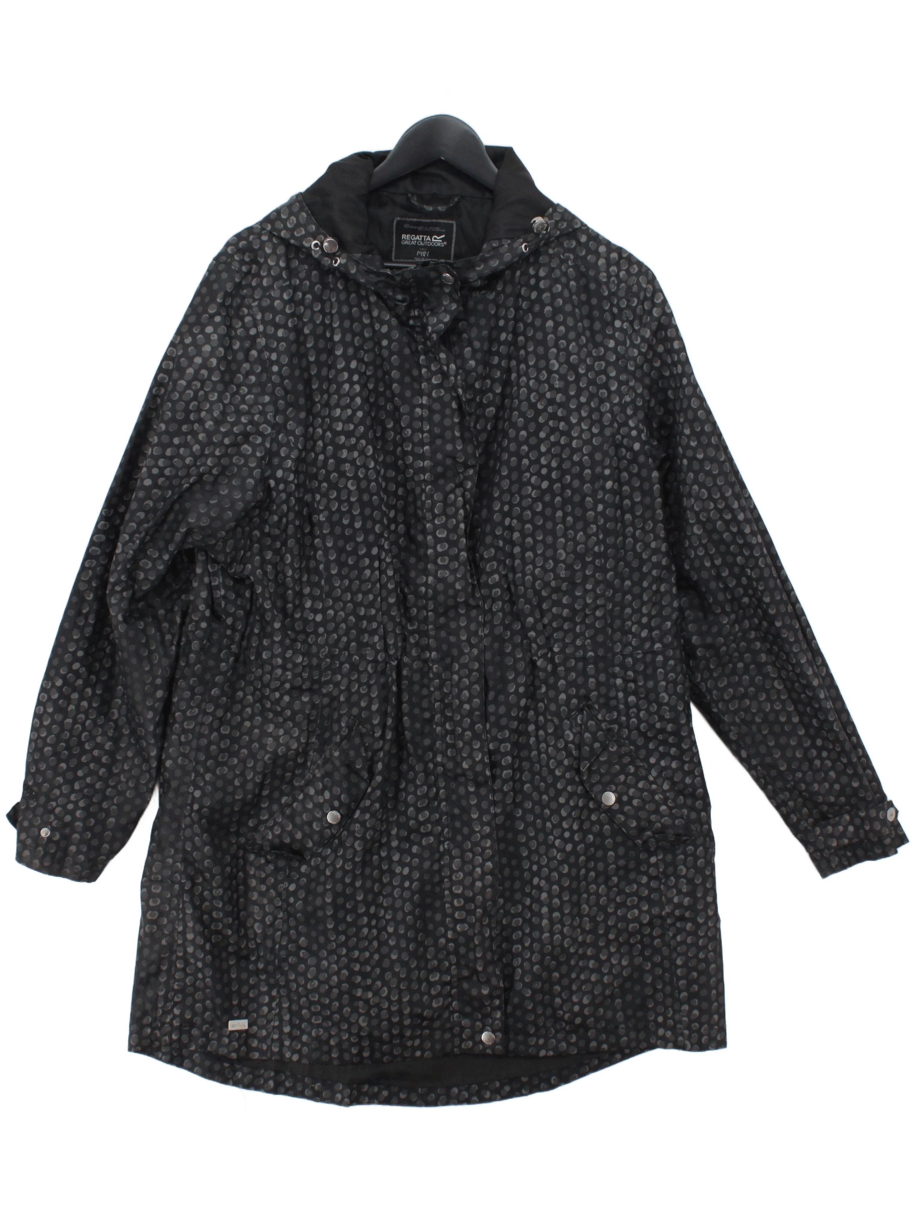 Regatta Women's Coat XXL Black Polkadot 100% Polyester Rain Coat