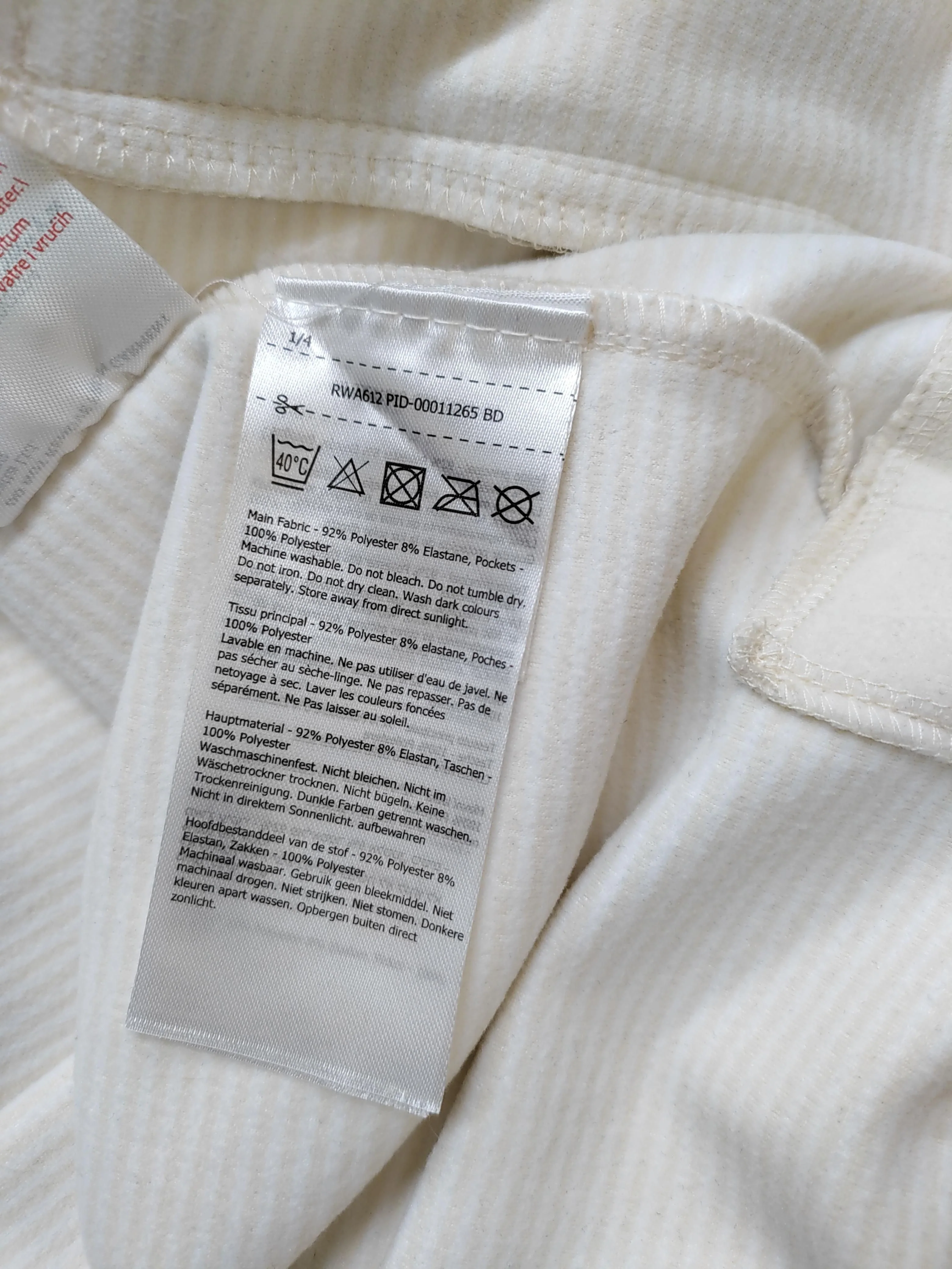 Regatta Women's Hoodie UK 10 Cream Polyester with Elastane Full Zip - Image 7