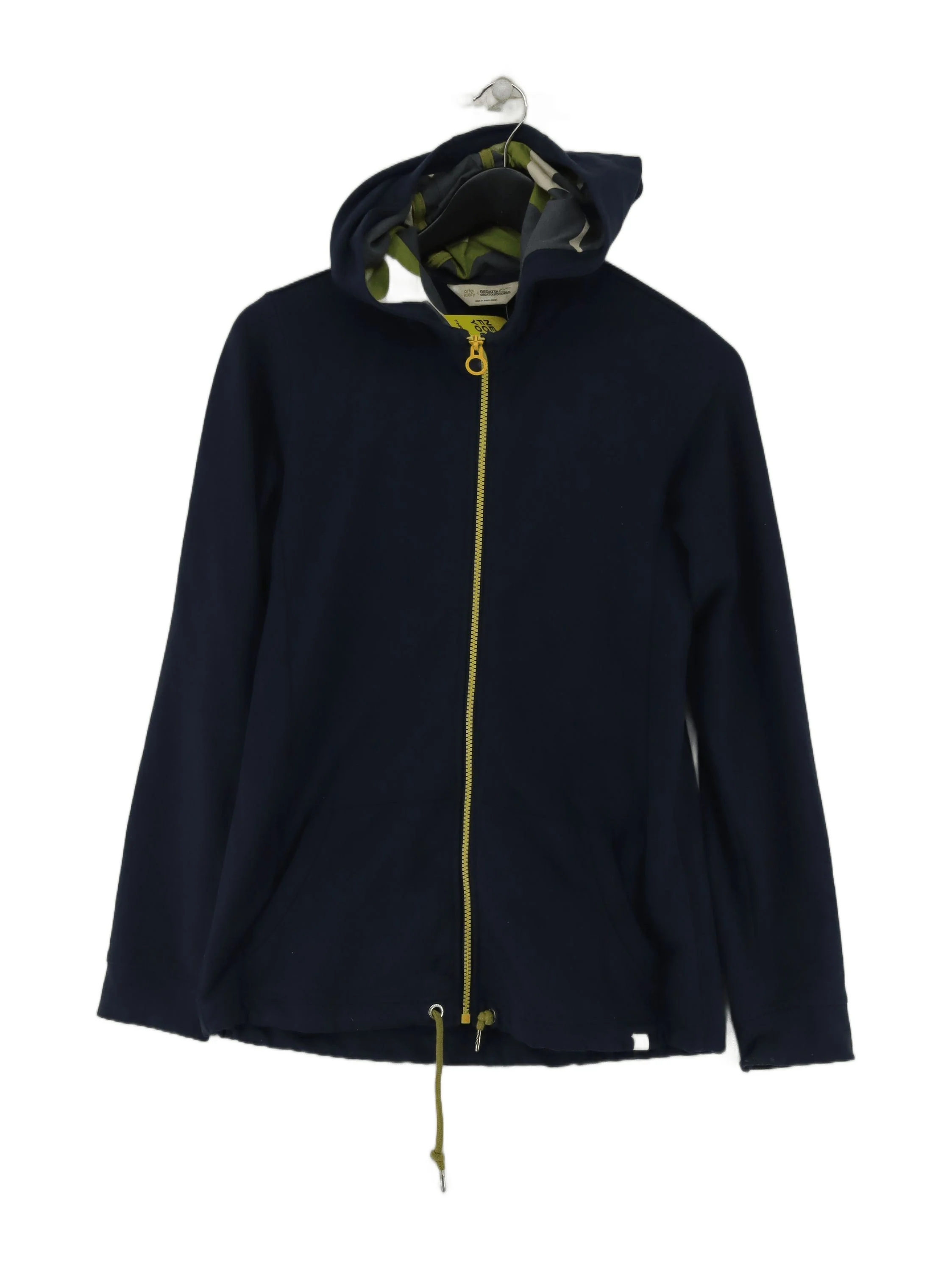 Regatta Women's Hoodie UK 14 Blue Geometric Cotton with Polyester Pullover