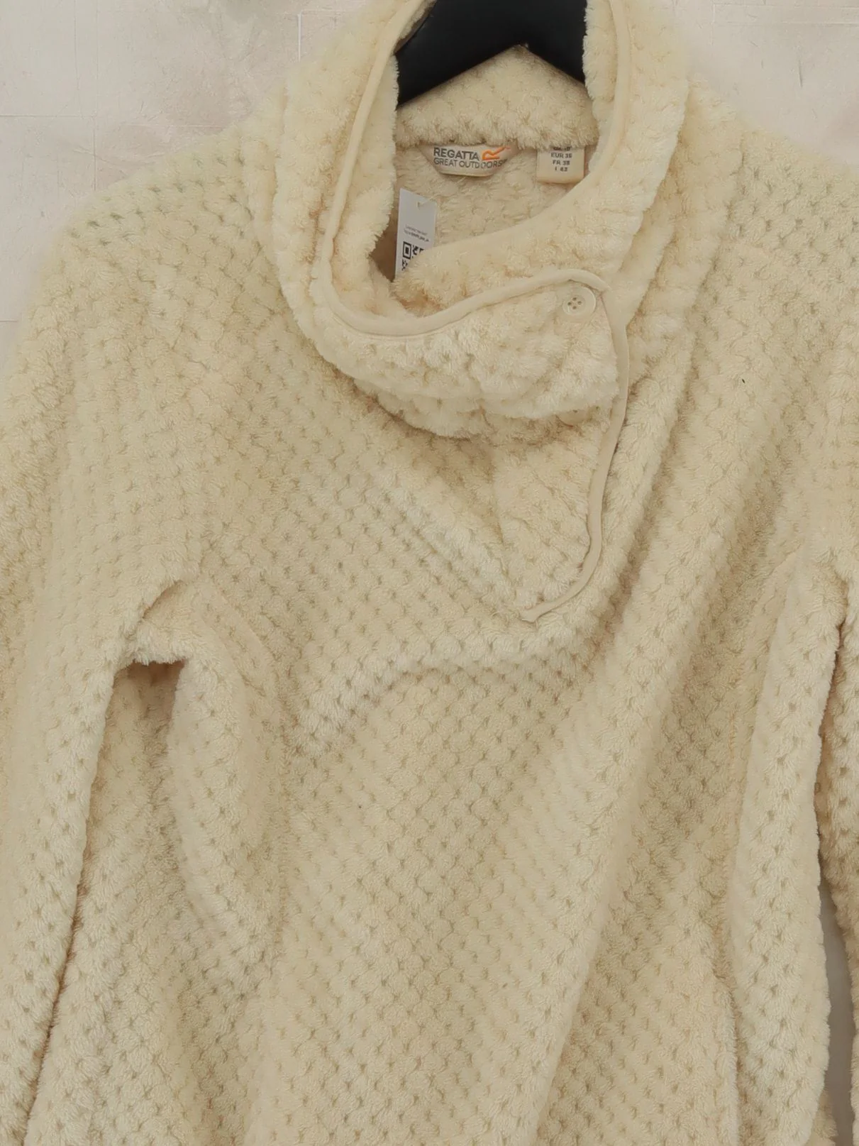 Regatta Women's Jumper S Cream 100% Polyester High Neck Pullover - Image 3