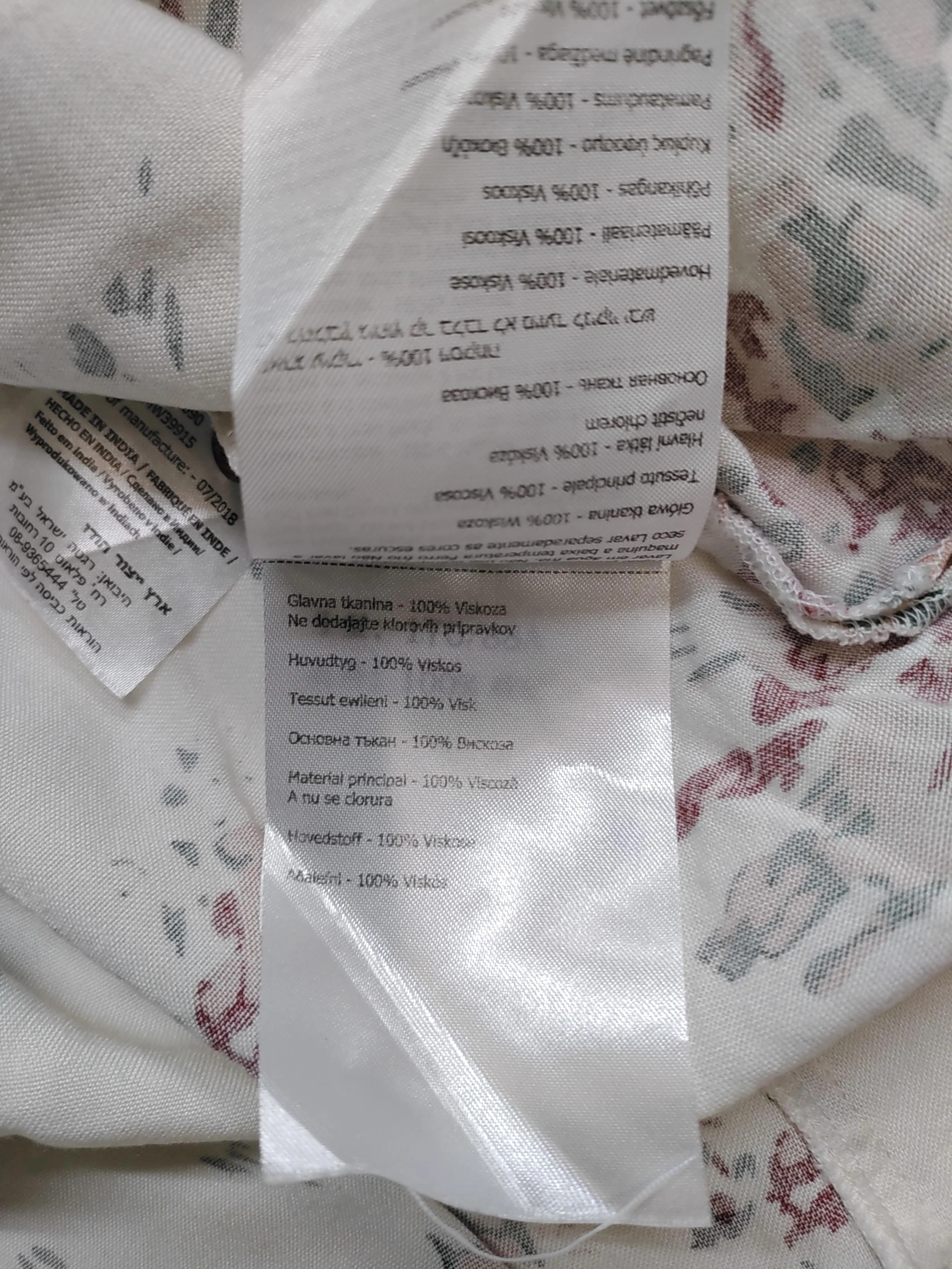 Regatta Women's Shirt M White Floral 100% Viscose Long Sleeve Collared Basic - Image 6