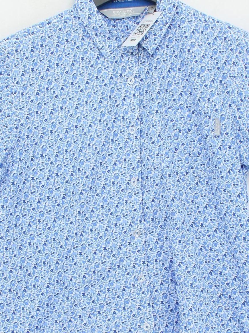 Regatta Women's Top L Blue Polyester with Viscose Basic - Image 3