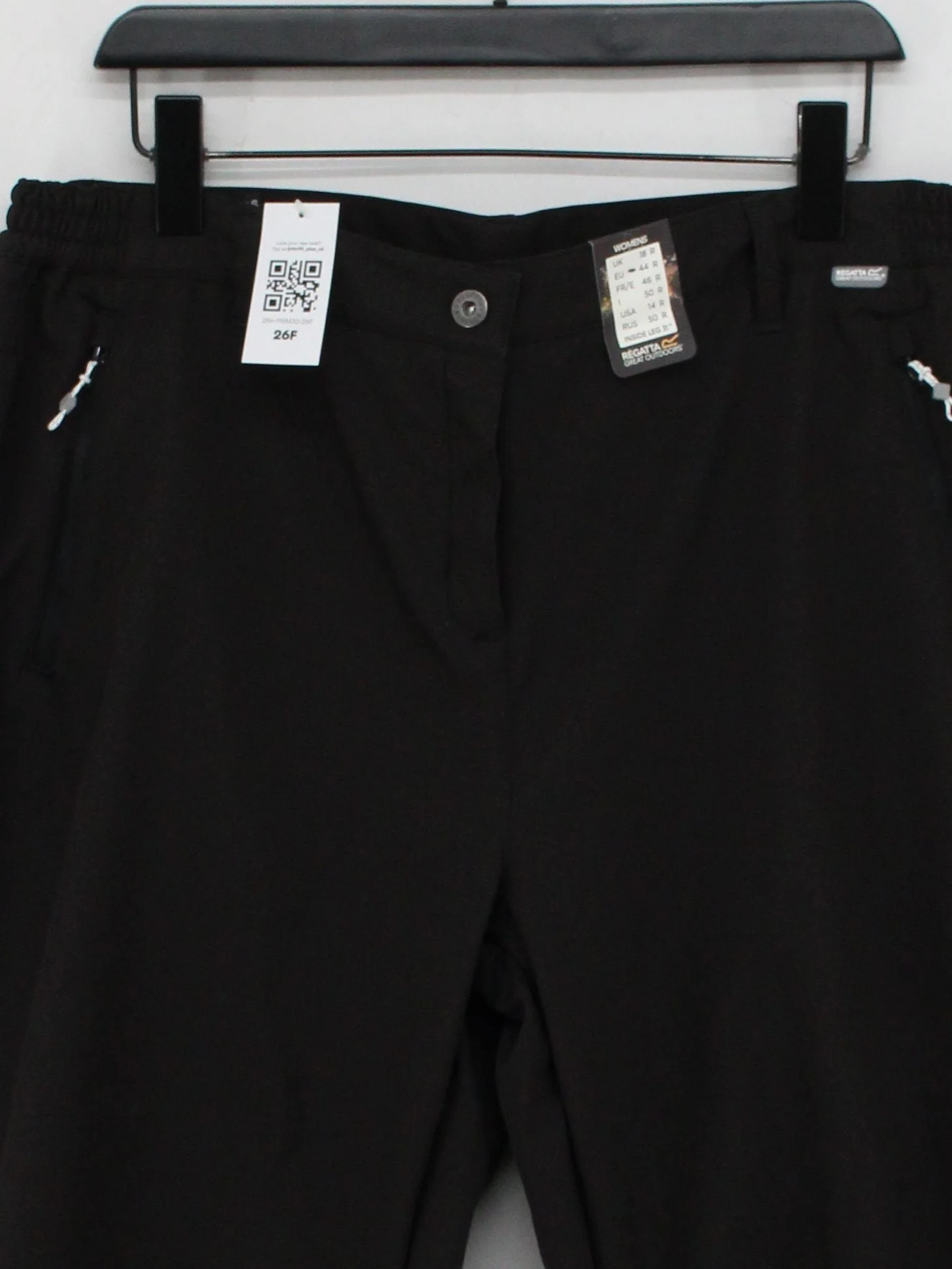 Regatta Women's Trousers UK 18 Black Polyester with Elastane Rain Trousers - Image 3