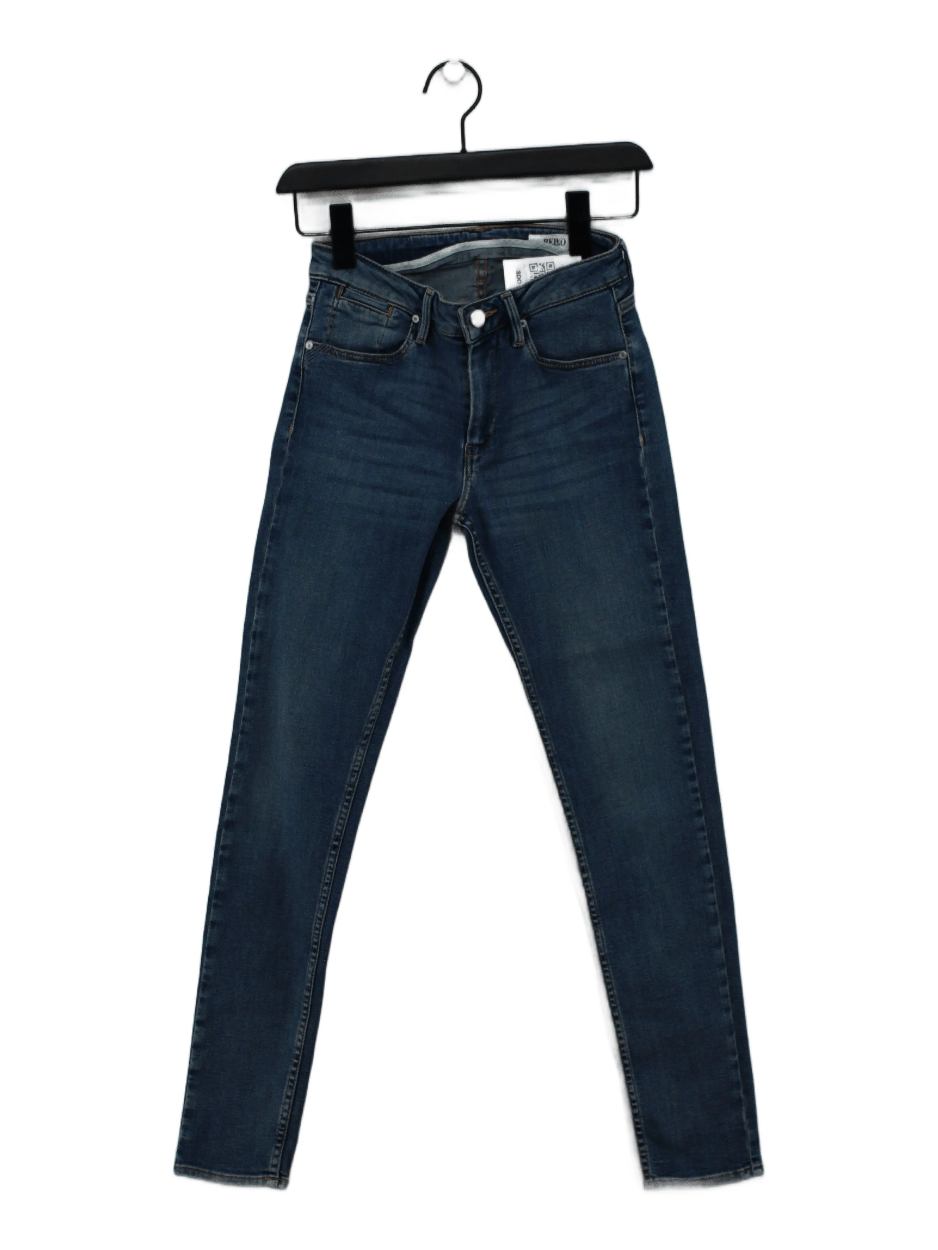 Reiko Men's Jeans W 25 in Blue Cotton with Lyocell Modal, Elastane Skinny