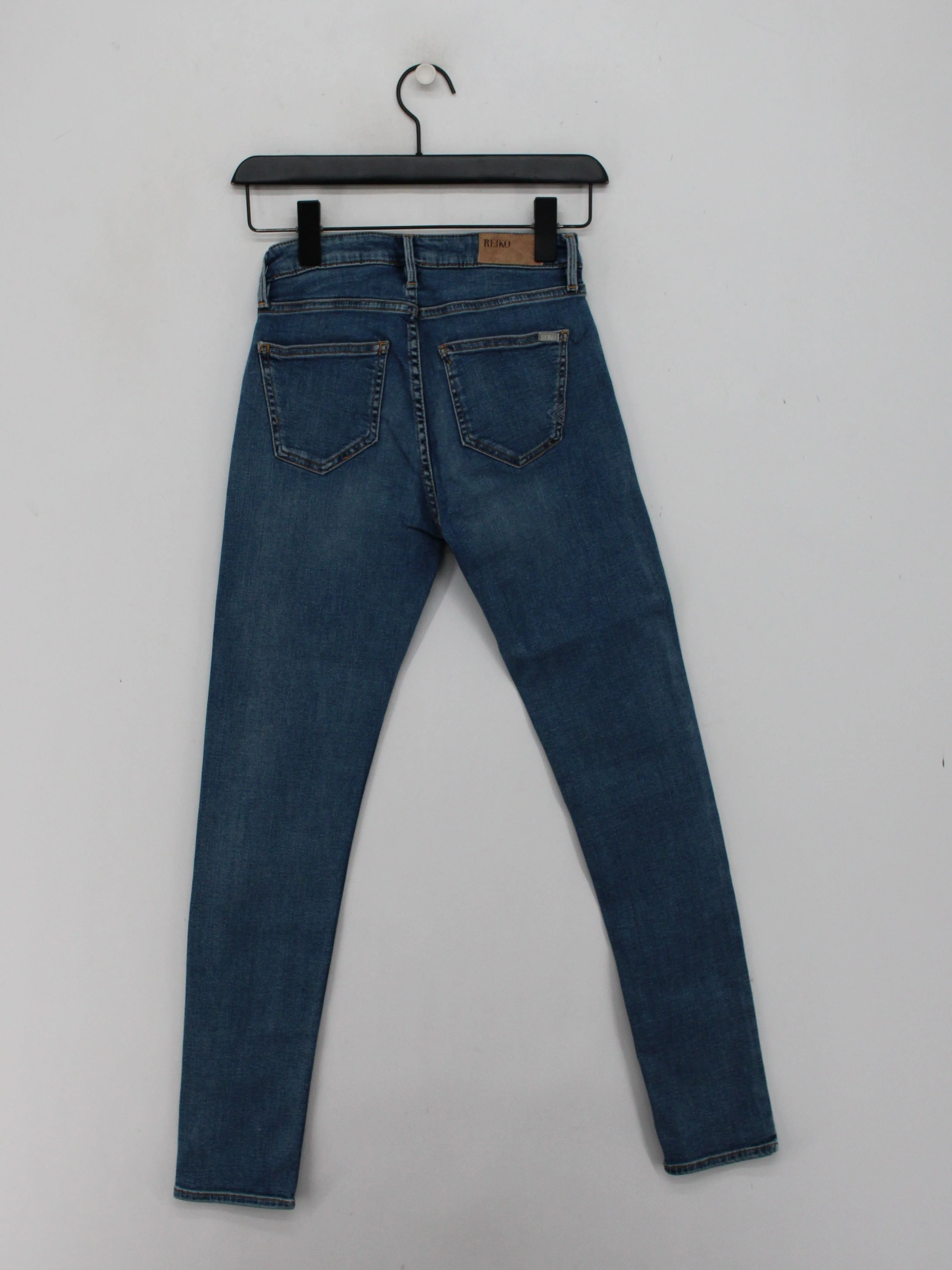 Reiko Men's Jeans W 25 in Blue Cotton with Lyocell Modal, Elastane Skinny - Image 2