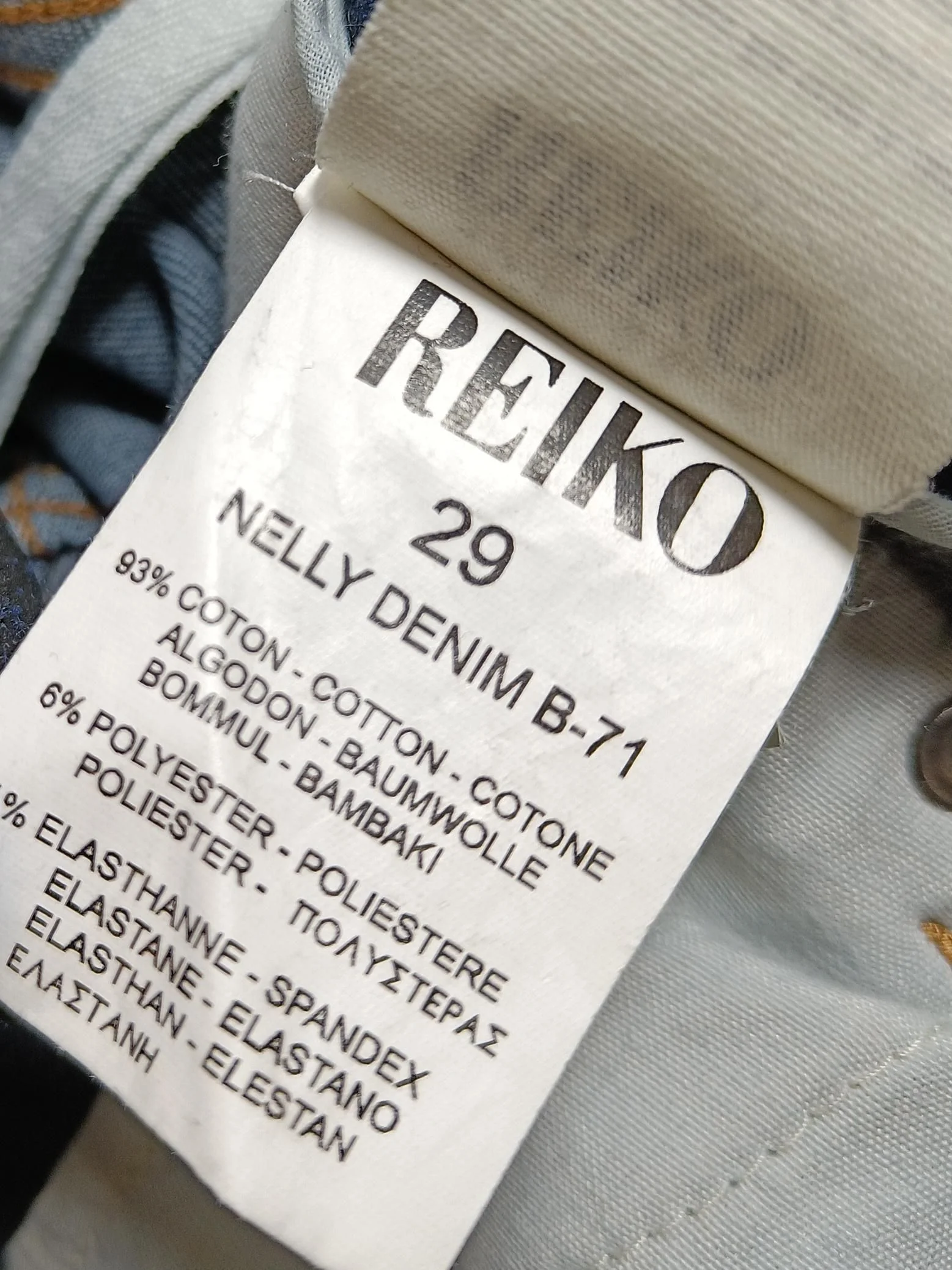 Reiko Men's Jeans W 29 in Blue Cotton with Polyester, Elastane Skinny - Image 6