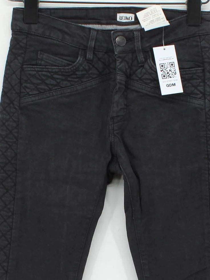 Reiko Women's Jeans W 24 in Black Lyocell Modal - Image 3