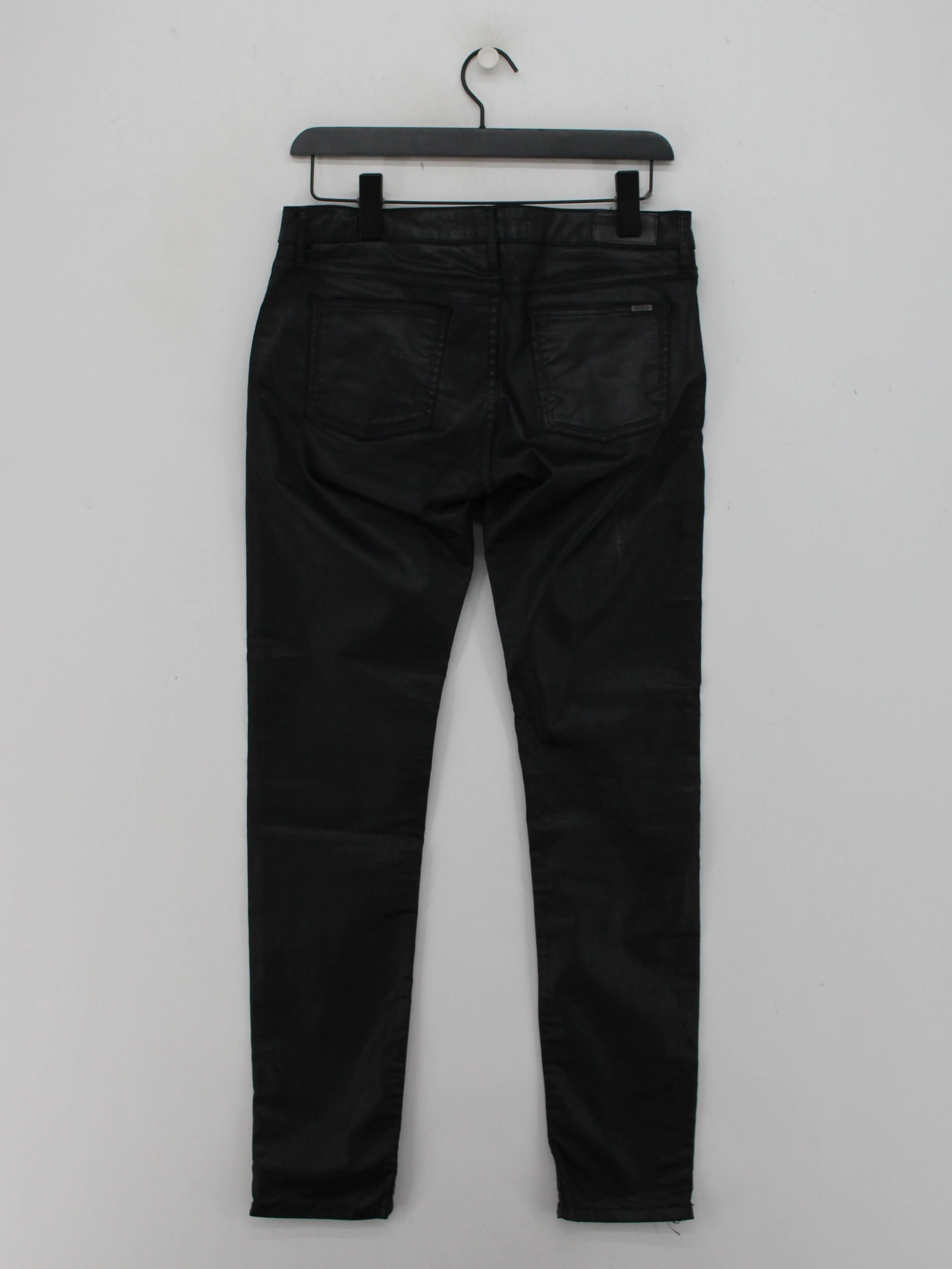 Reiko Women's Trousers W 29 in Black Cotton with Elastane Skinny Chino - Image 2