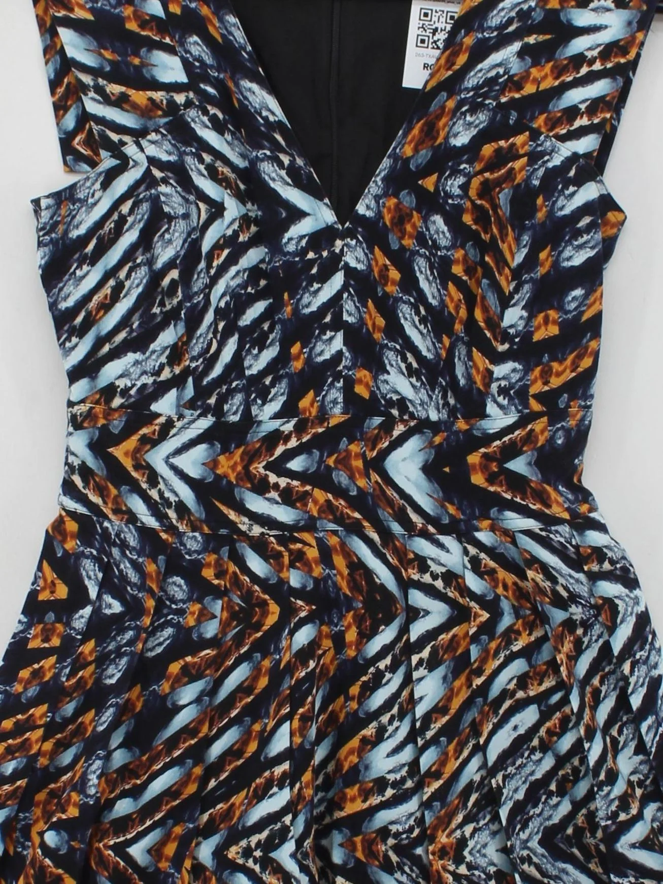 Reiss A-Line Mini Dress UK8 in Multi - Image 3