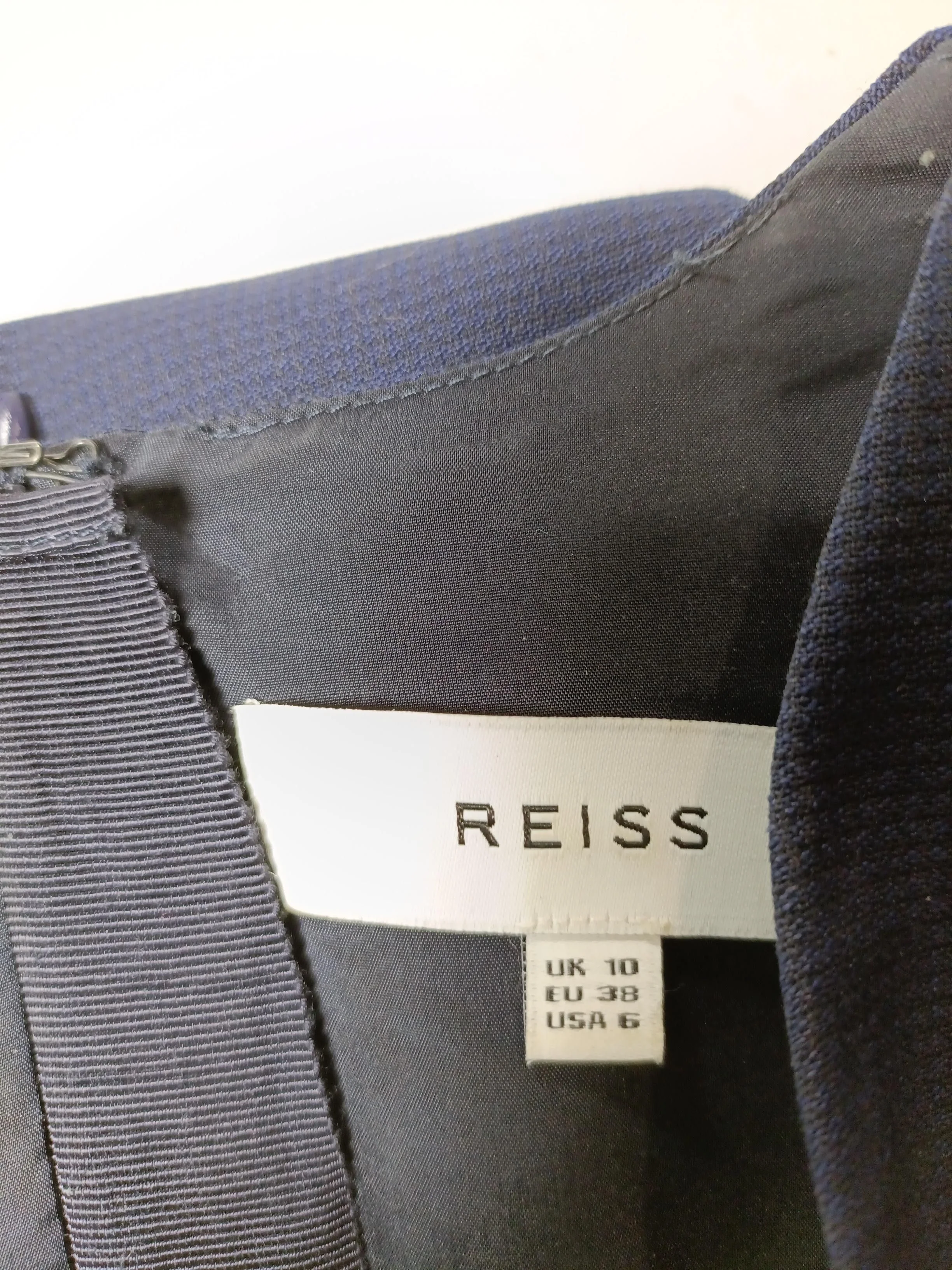 Reiss Bodycon Midi Dress UK10 in Blue - Image 5