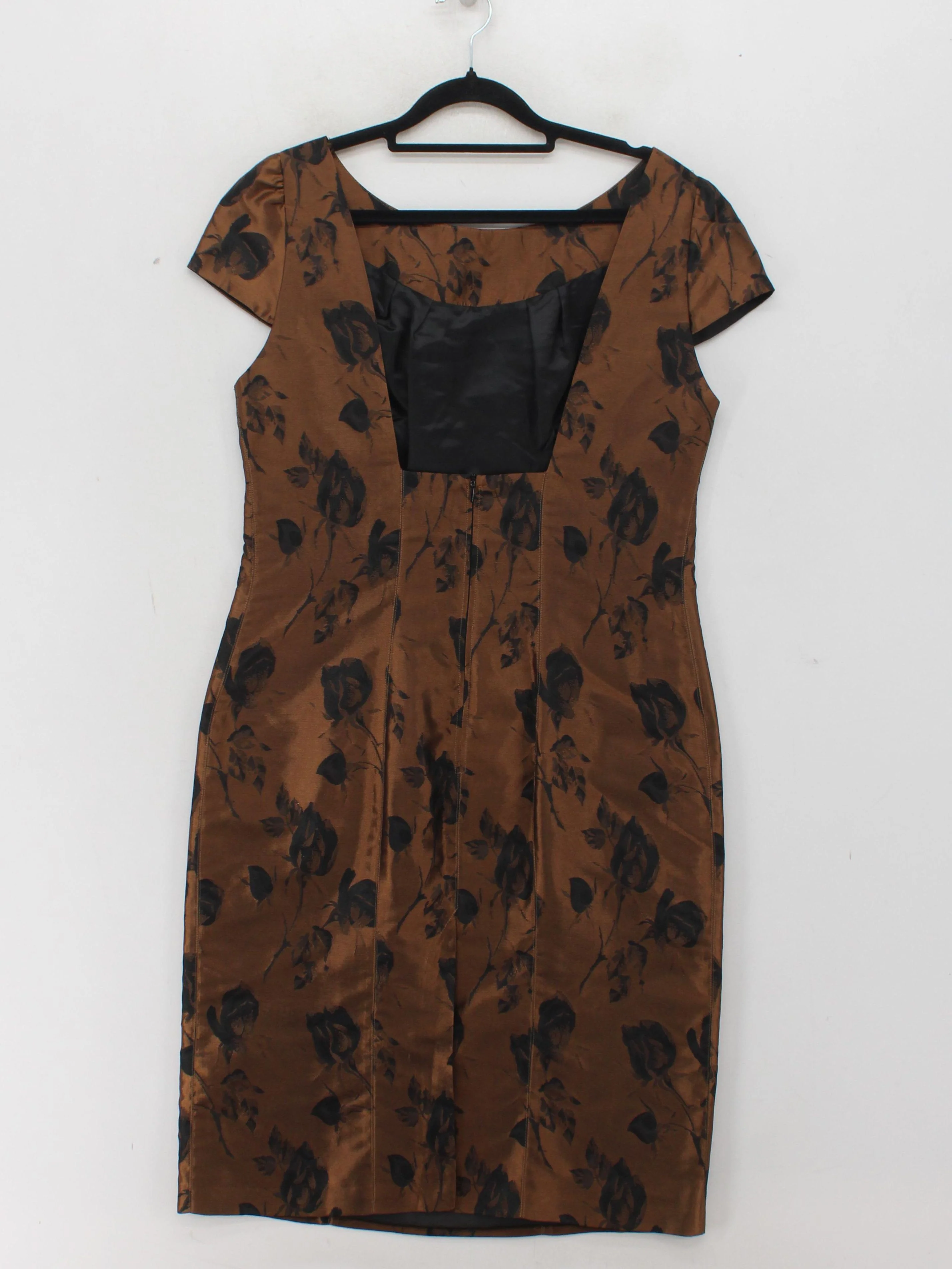 Reiss Bodycon Midi Dress UK14 in Brown - Image 2