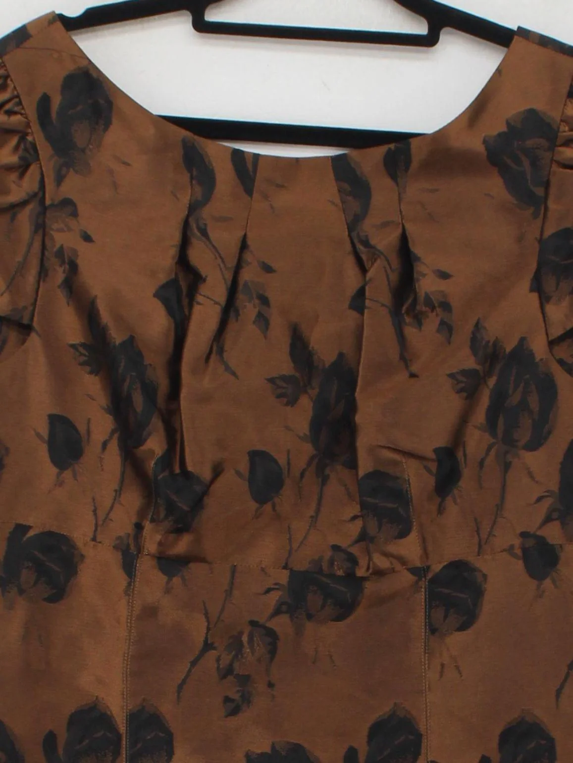 Reiss Bodycon Midi Dress UK14 in Brown - Image 3
