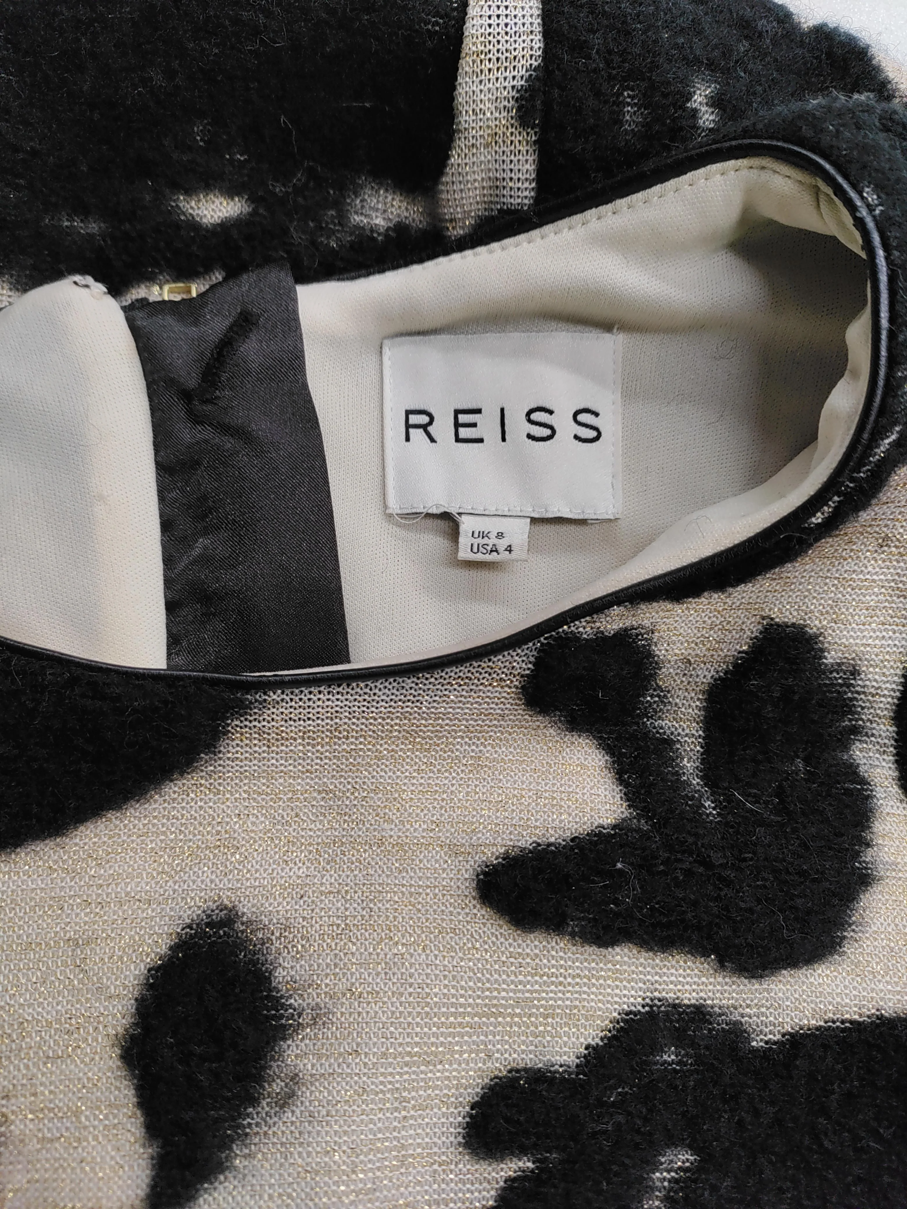 Reiss Bodycon Midi Dress UK8 in Cream - Image 5