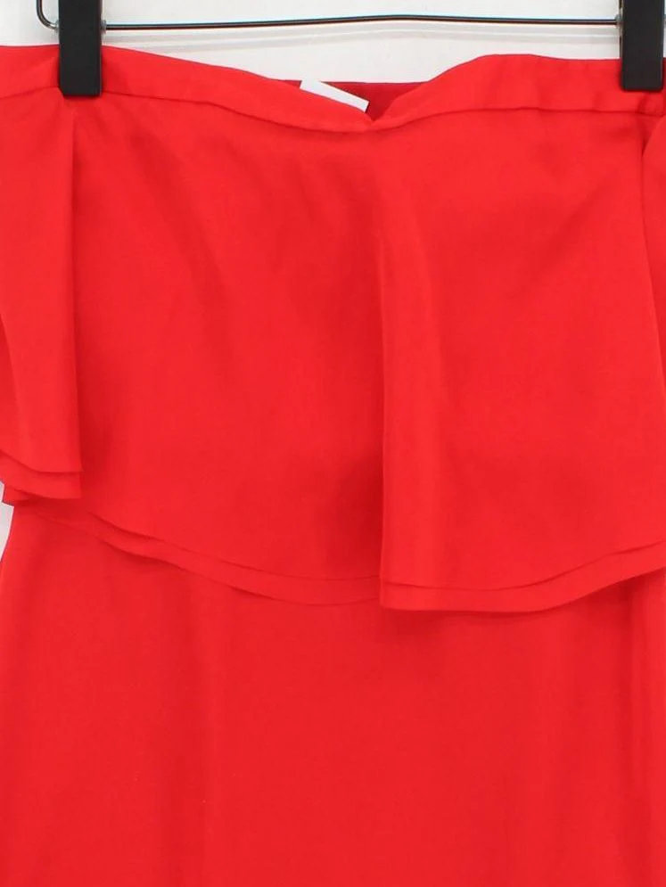 Reiss Bodycon Midi Dress UK8 in Red - Image 3