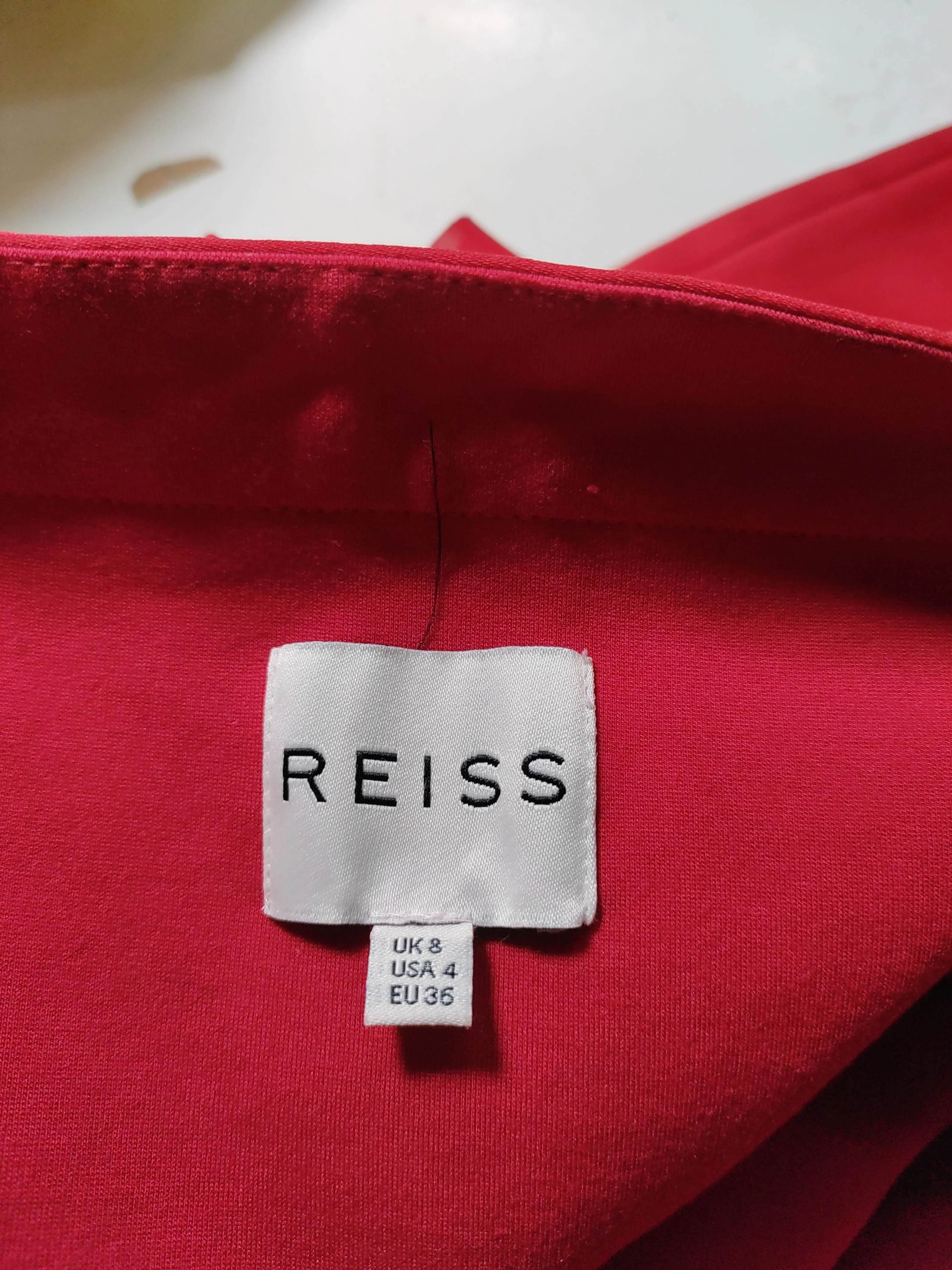 Reiss Bodycon Midi Dress UK8 in Red - Image 5