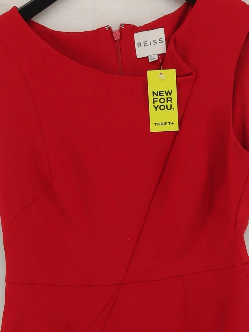 Reiss Bodycon Midi Dress UK8 in Red - Image 3