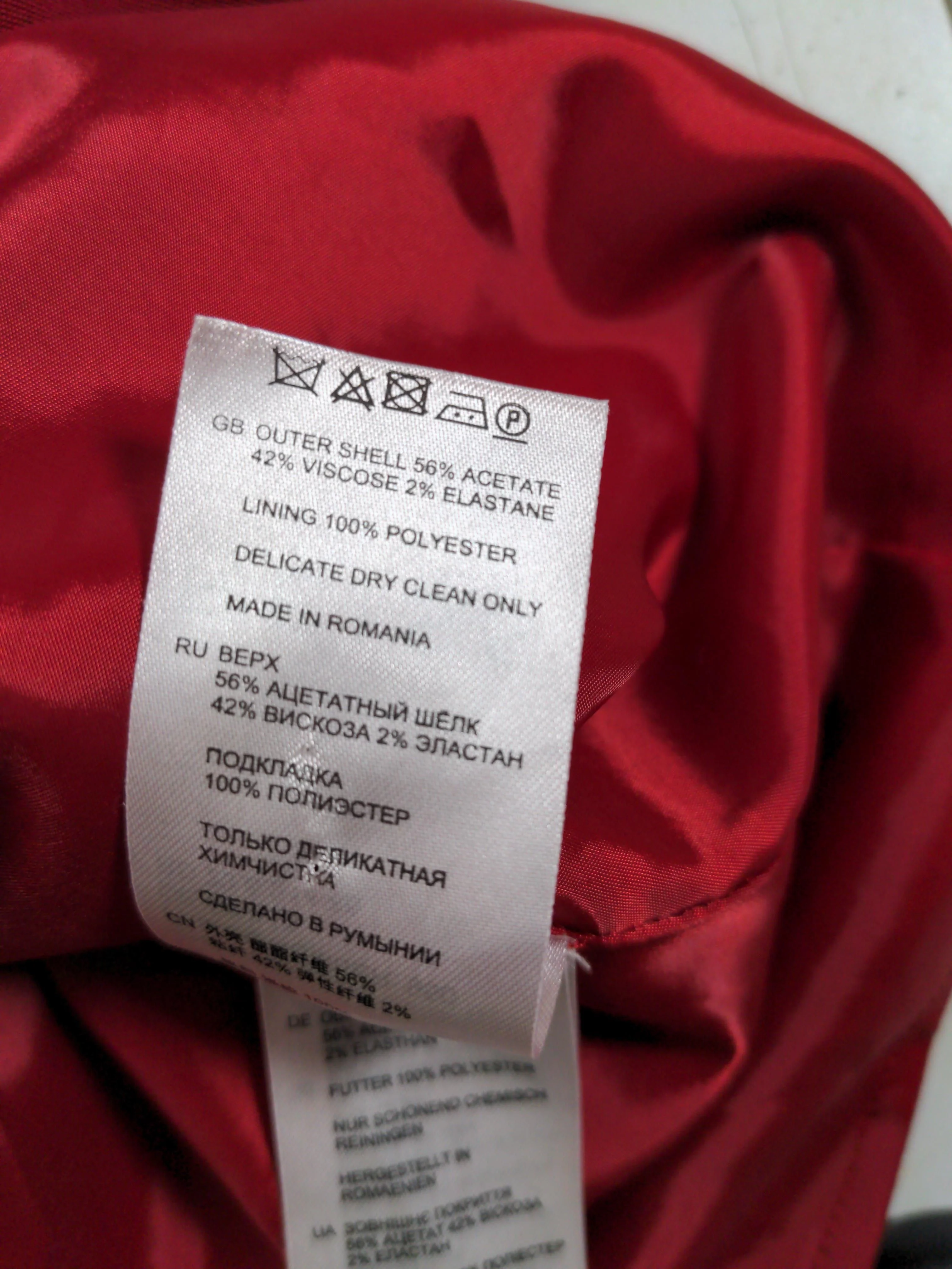 Reiss Bodycon Midi Dress UK8 in Red - Image 6