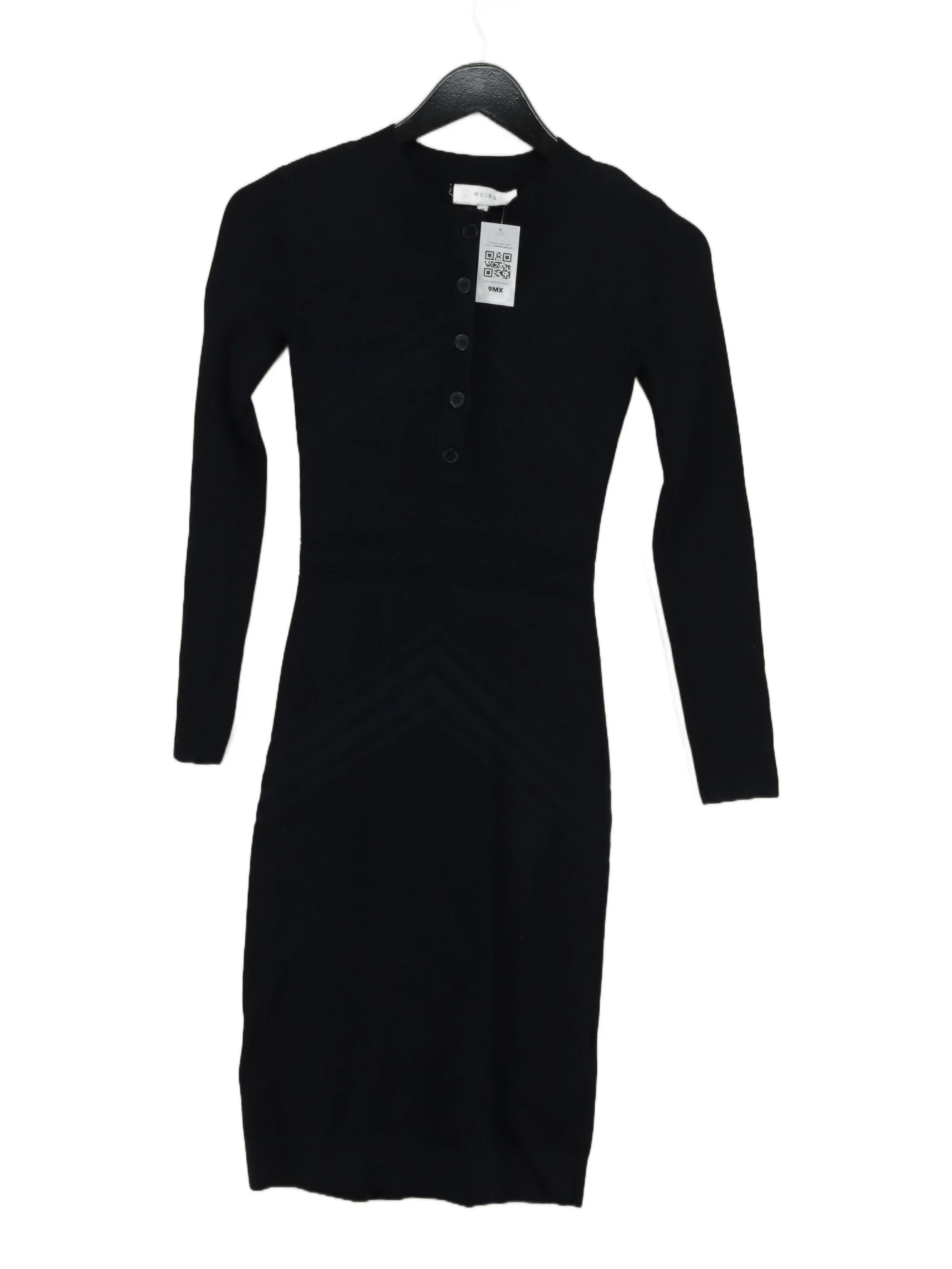 Reiss Bodycon Midi Dress XS in Black