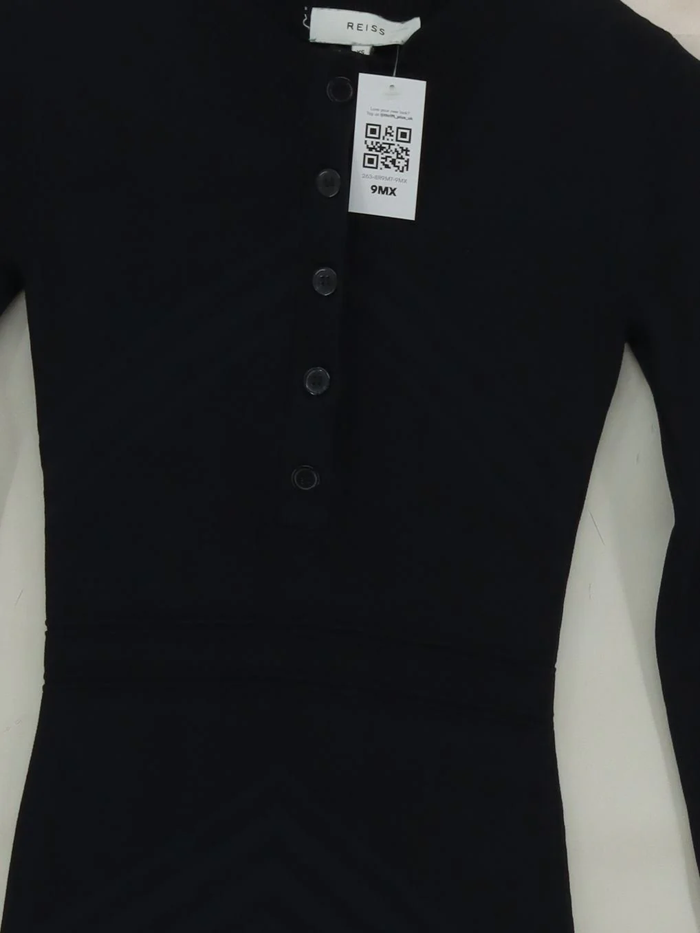 Reiss Bodycon Midi Dress XS in Black - Image 3