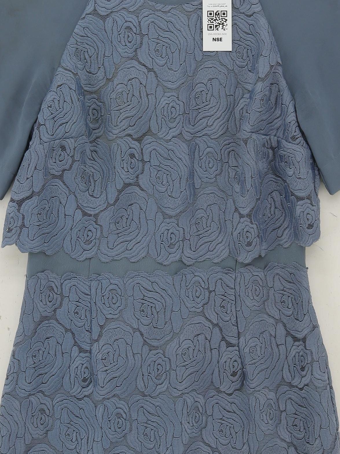 Reiss Bodycon Mini Dress UK10 in Blue - Image 3