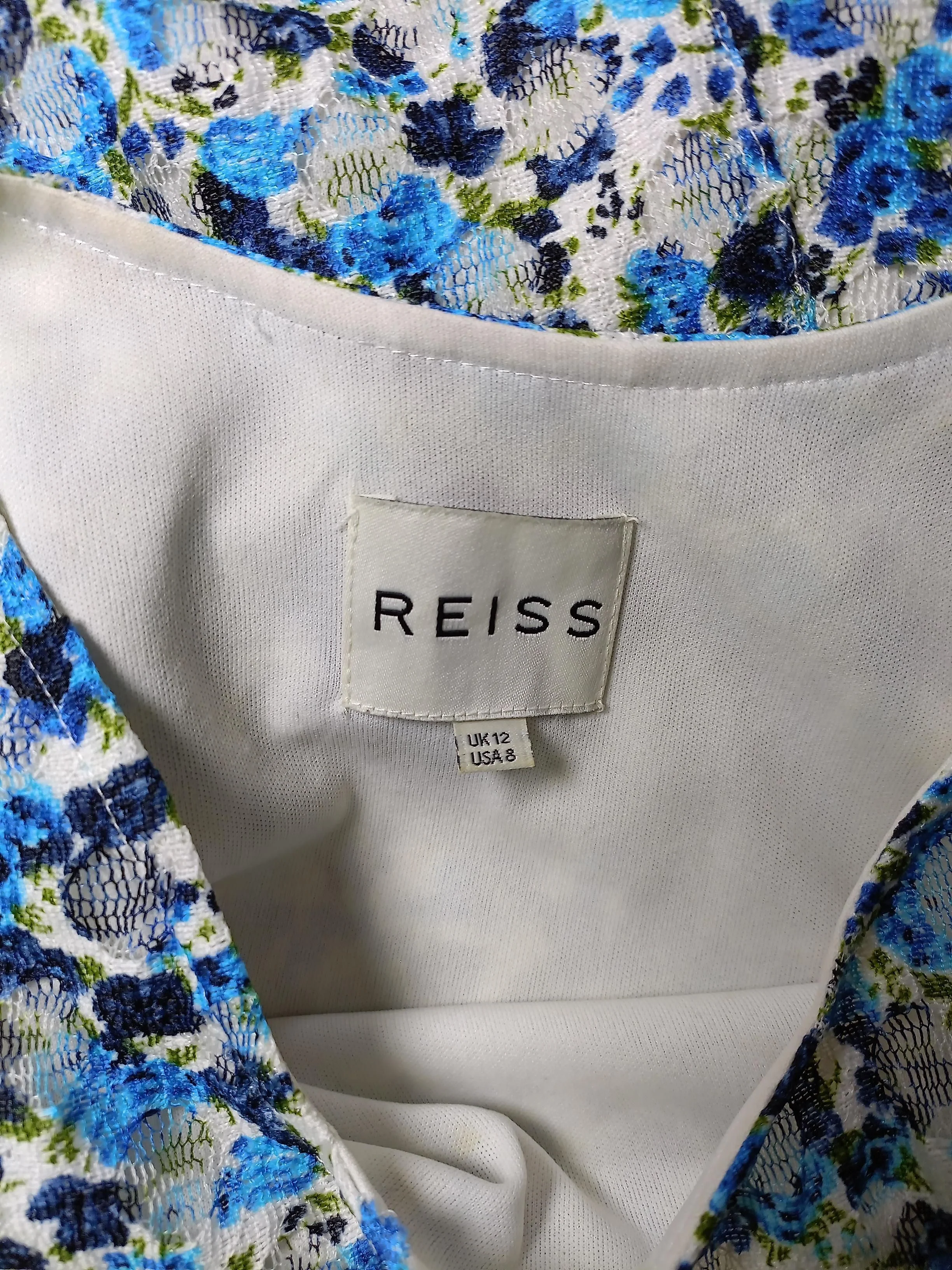 Reiss Bodycon Mini Dress UK12 in Blue - Image 5