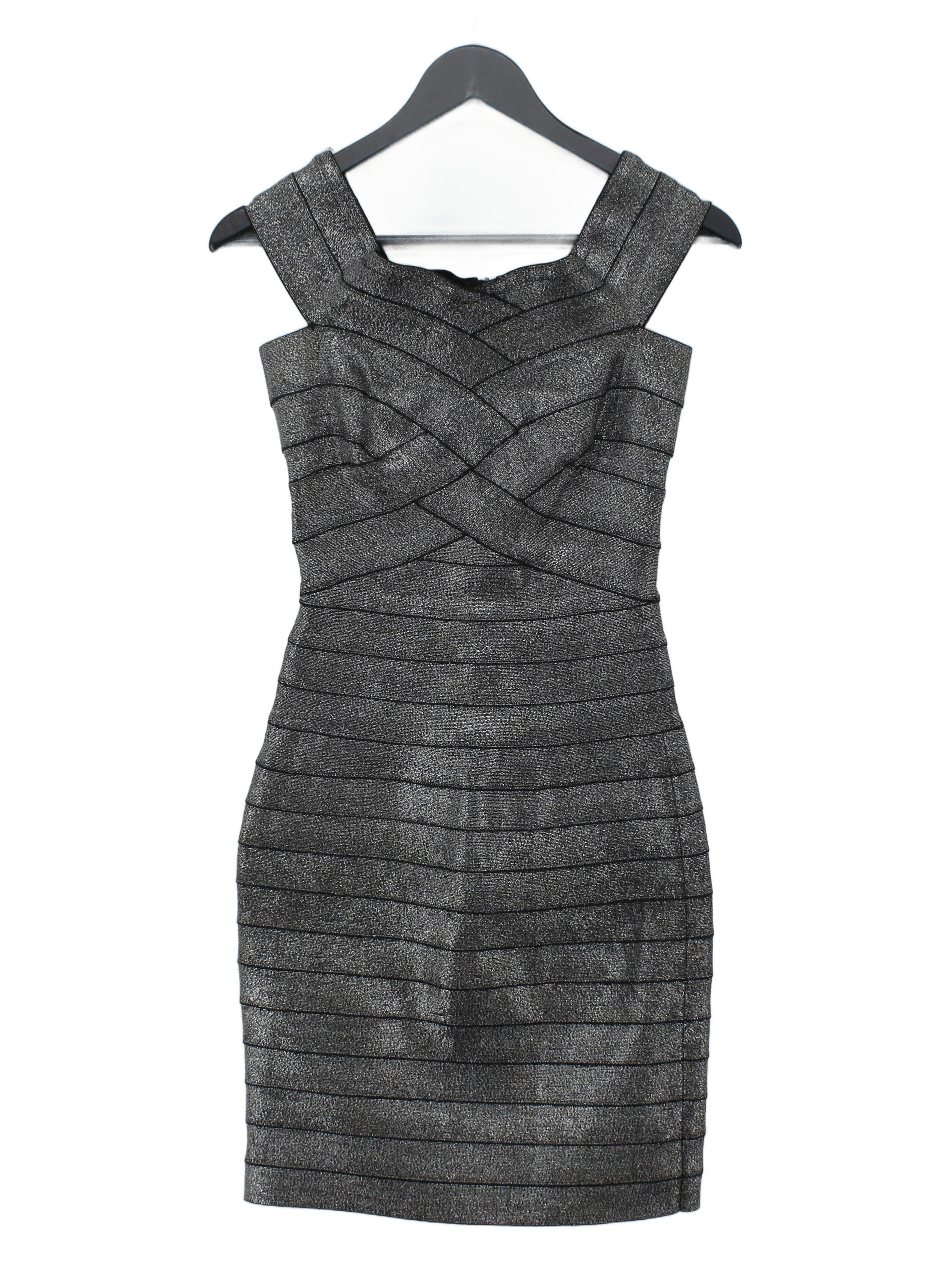 Reiss Bodycon Mini Dress UK6 in Silver