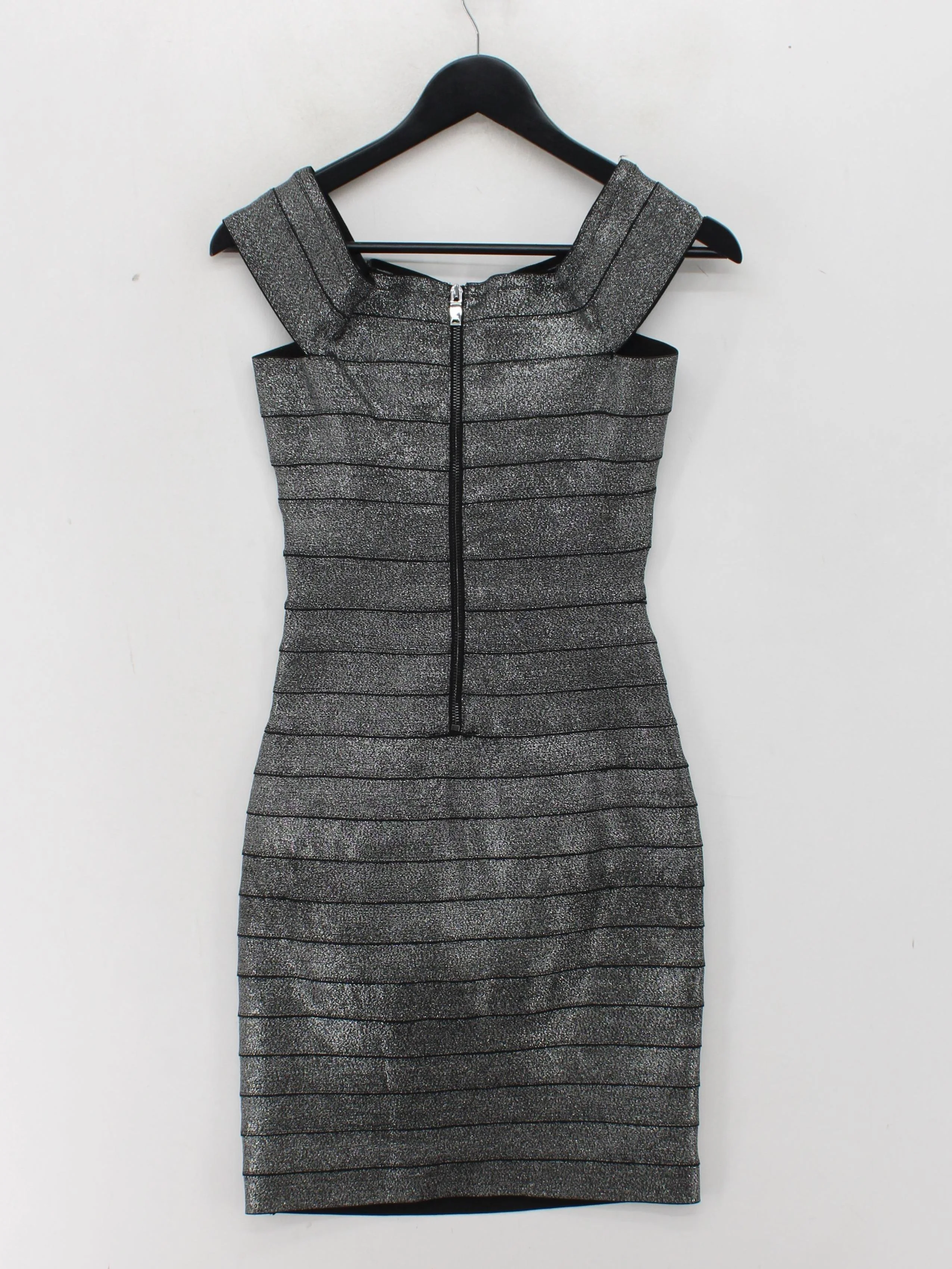 Reiss Bodycon Mini Dress UK6 in Silver - Image 2