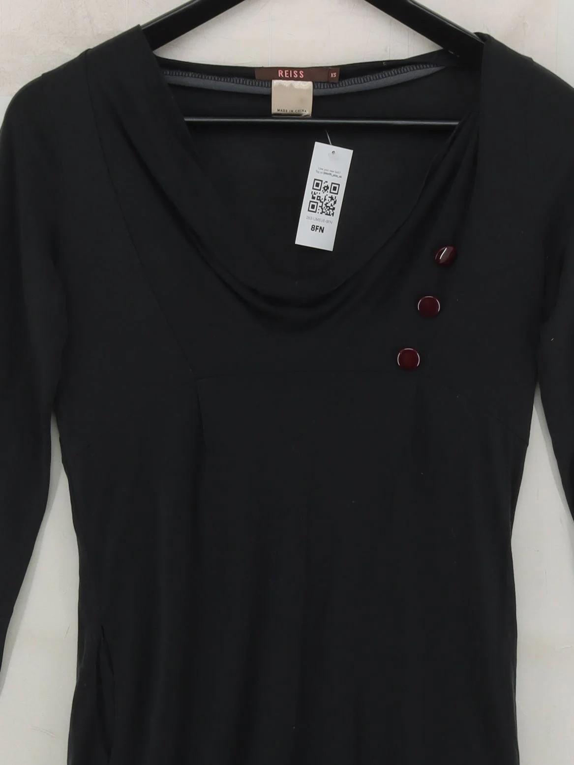 Reiss Bodycon Mini Dress XS in Black - Image 3