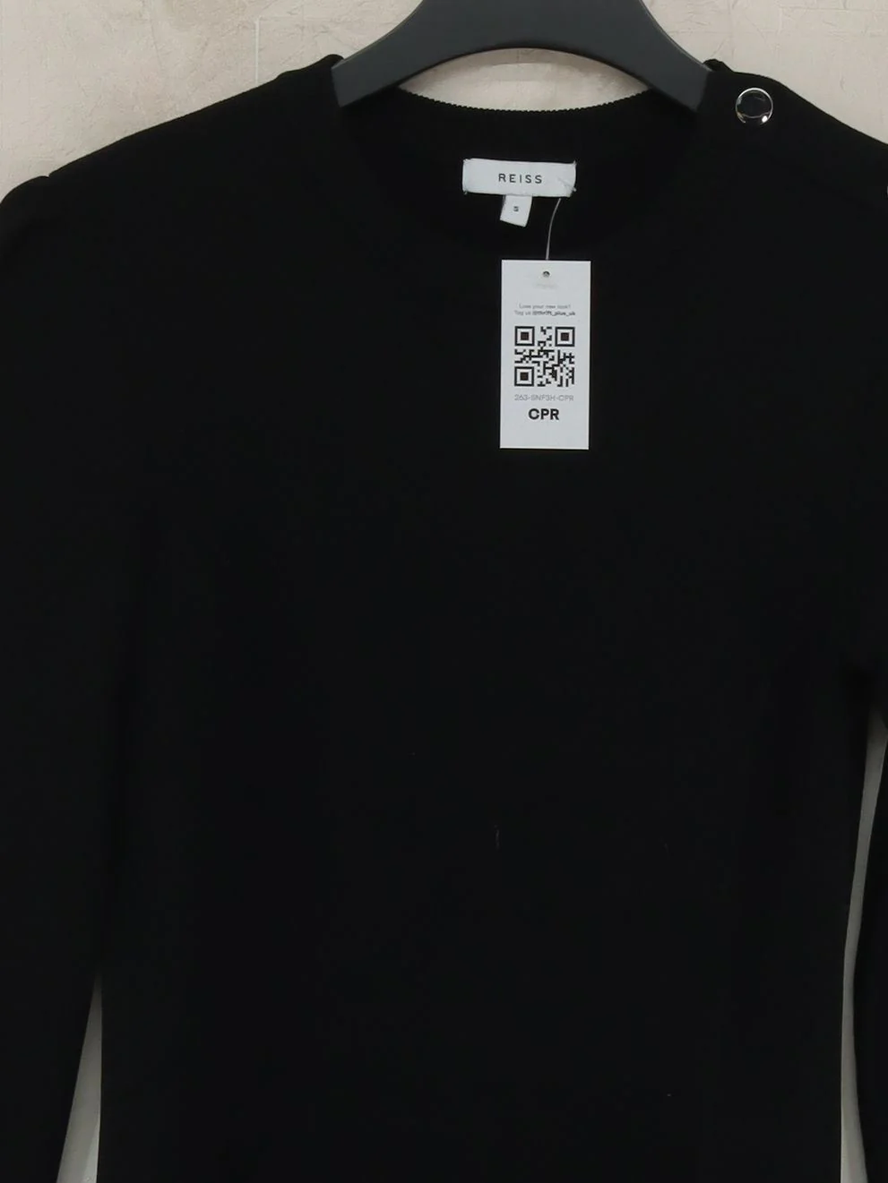 Reiss Jumper Mini Dress S in Black - Image 3