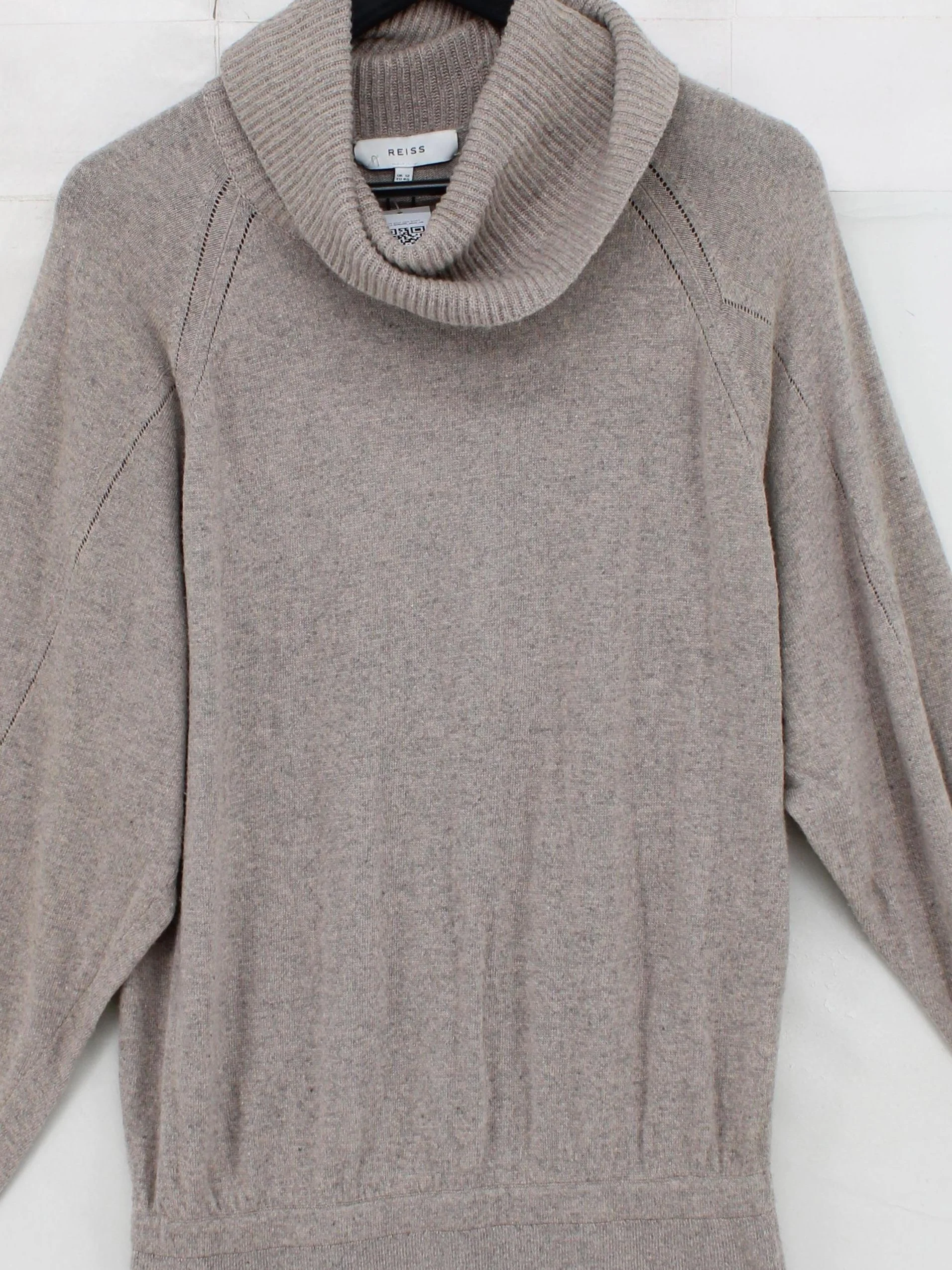 Reiss Jumper Mini Dress UK12 in Tan - Image 3