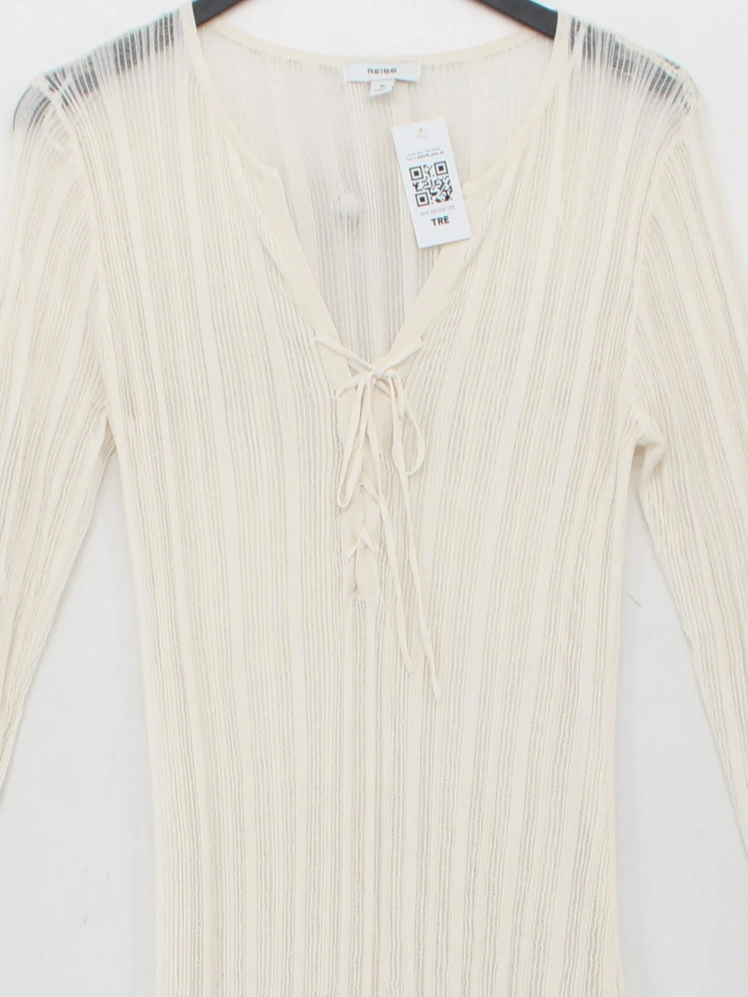Reiss Maxi Dress M in Cream - Image 3