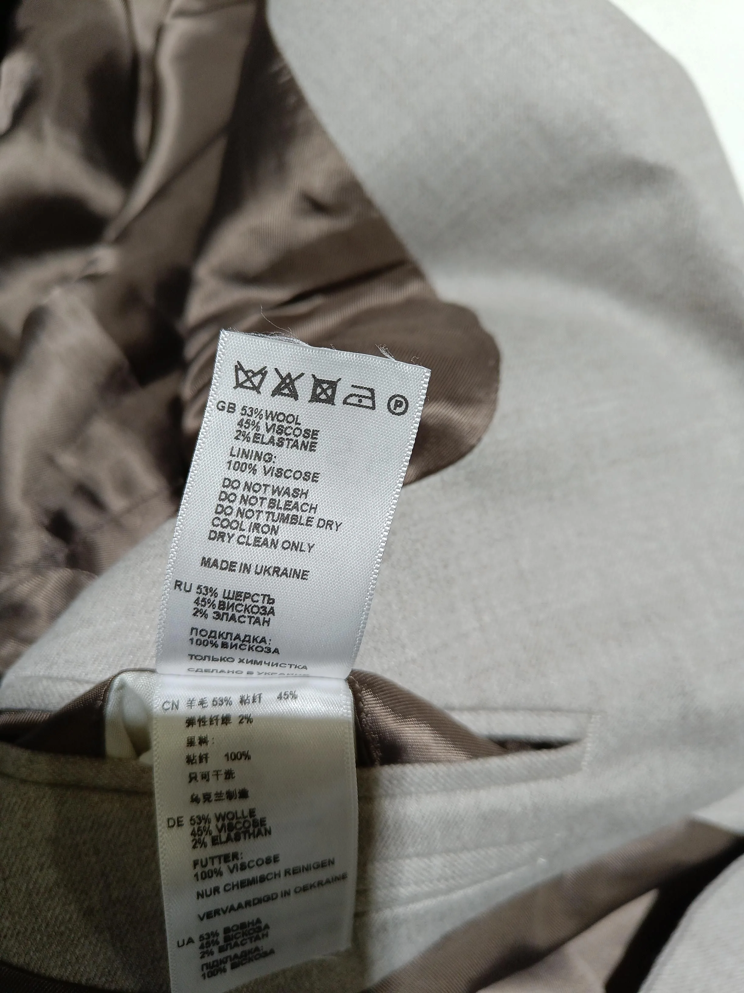 Reiss Men's Blazer Chest: 36 in Grey Wool with Viscose, Elastane Overcoat - Image 6