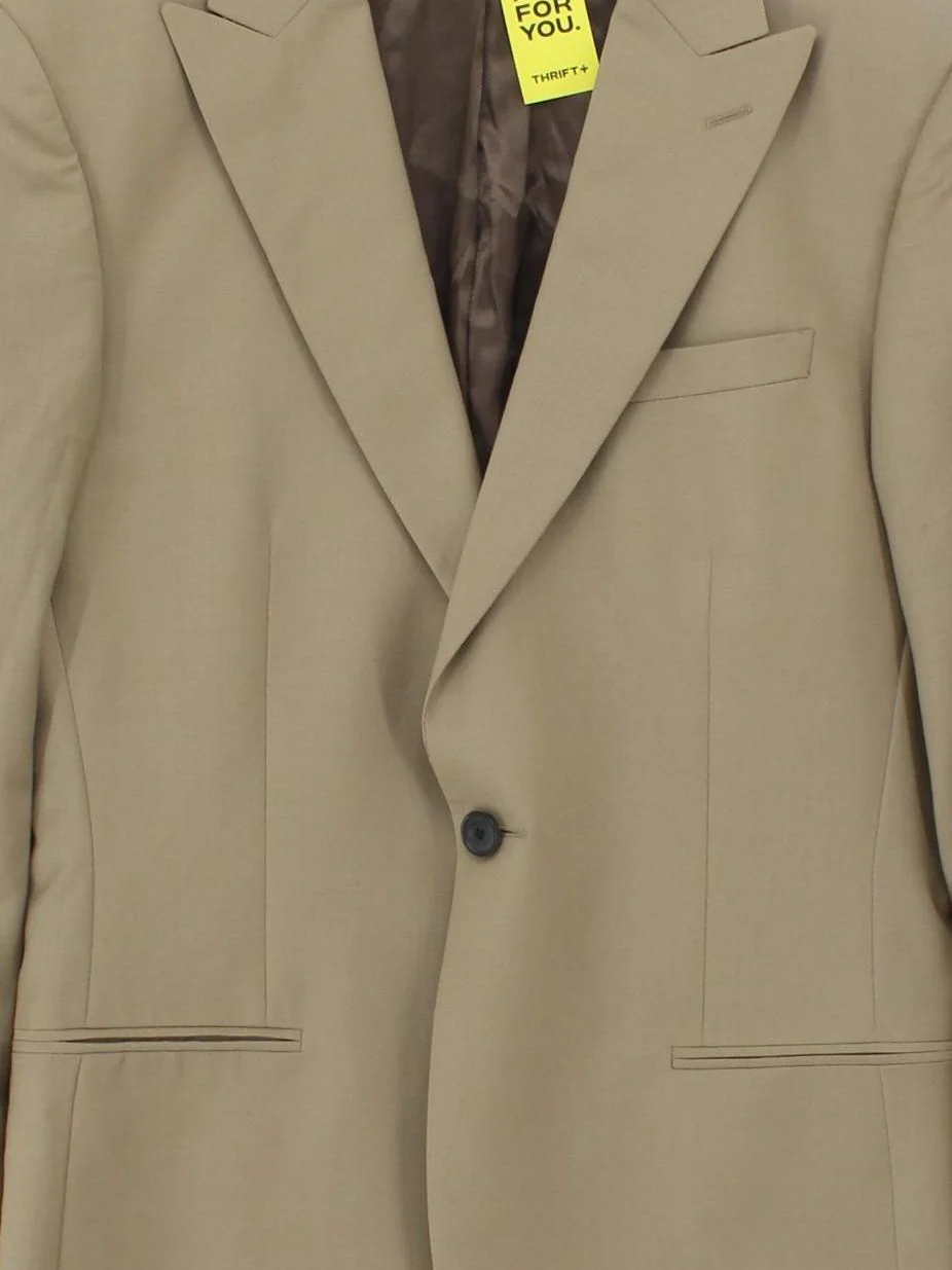 Reiss Men's Blazer Chest: 36 in Tan Wool with Viscose Overcoat - Image 3