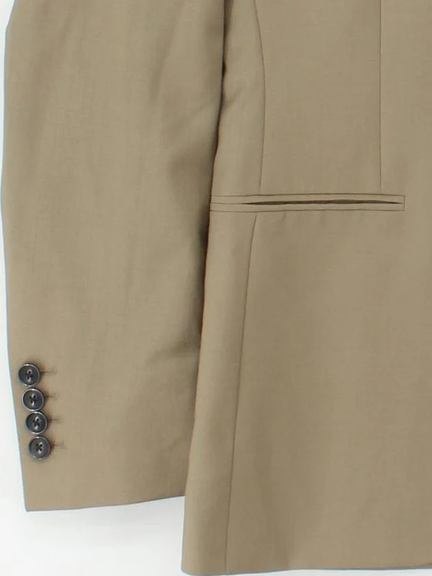 Reiss Men's Blazer Chest: 36 in Tan Wool with Viscose Overcoat - Image 4