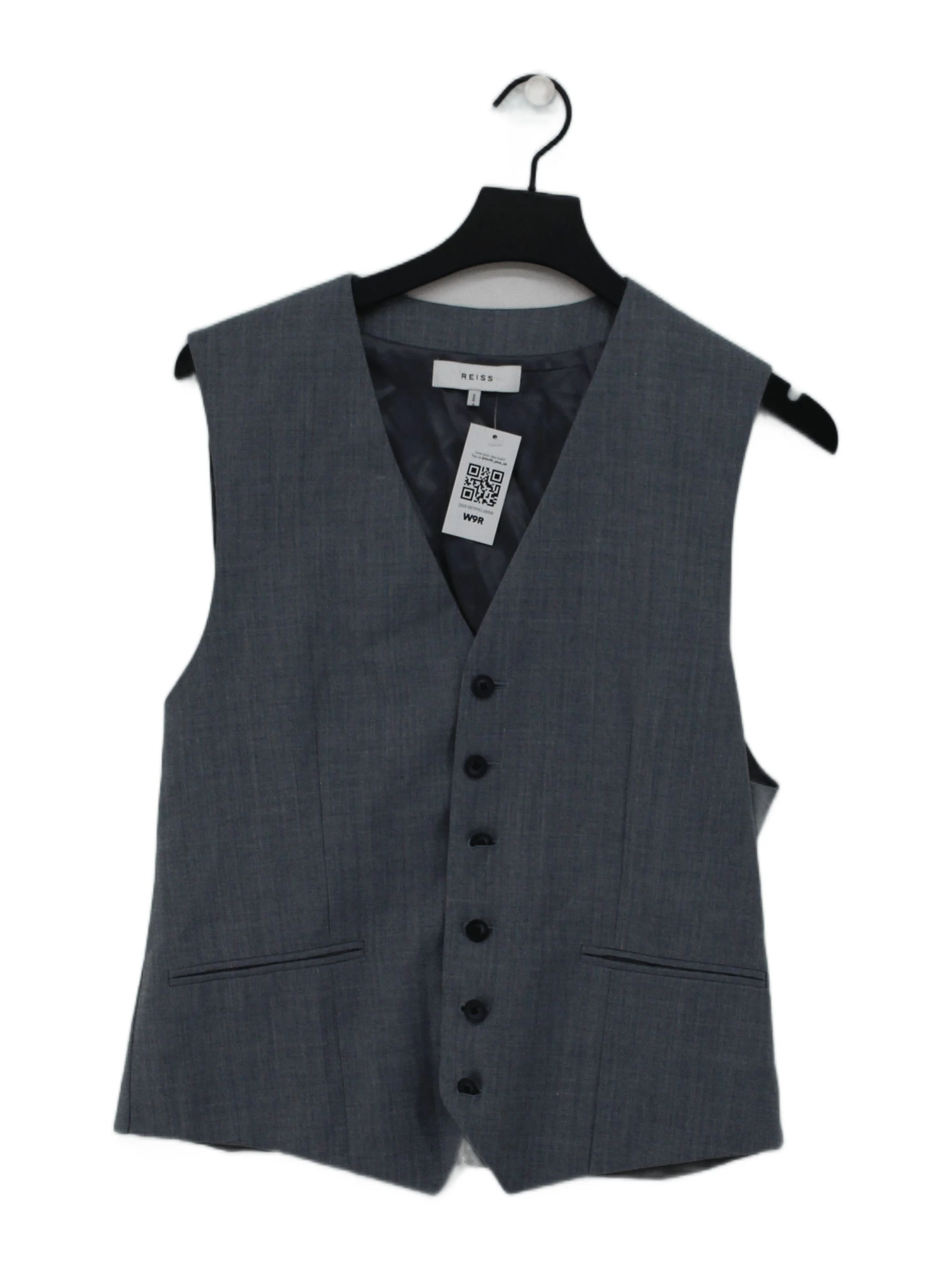 Reiss Men's Coat M Grey Wool with Polyester, Other, Viscose Overcoat