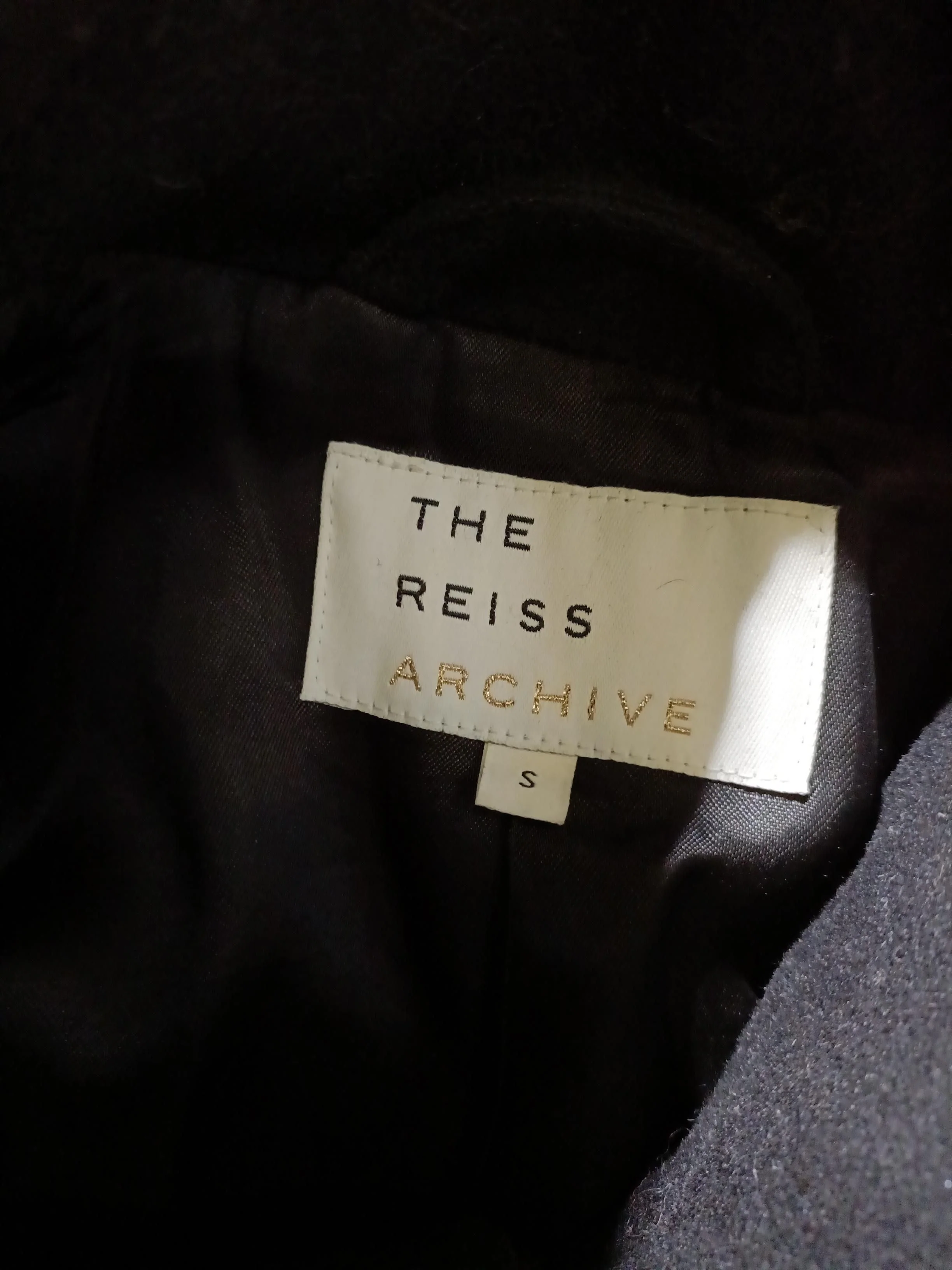 Reiss Men's Coat S Black Wool with Nylon, Viscose Overcoat - Image 5