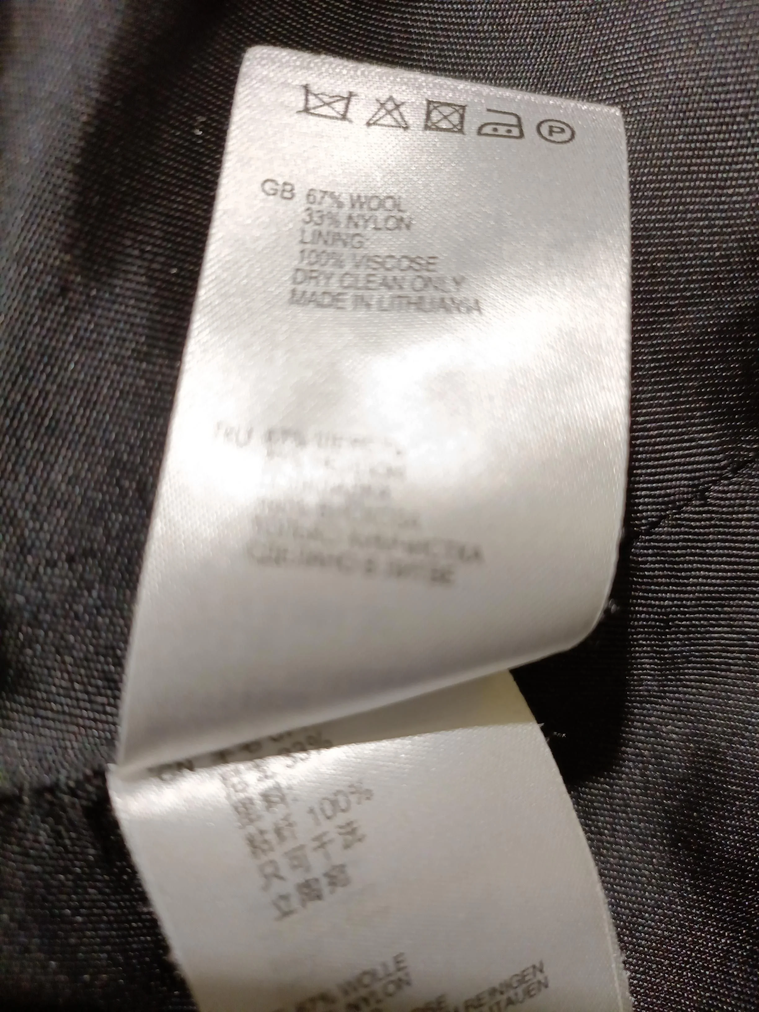 Reiss Men's Coat S Black Wool with Nylon, Viscose Overcoat - Image 6